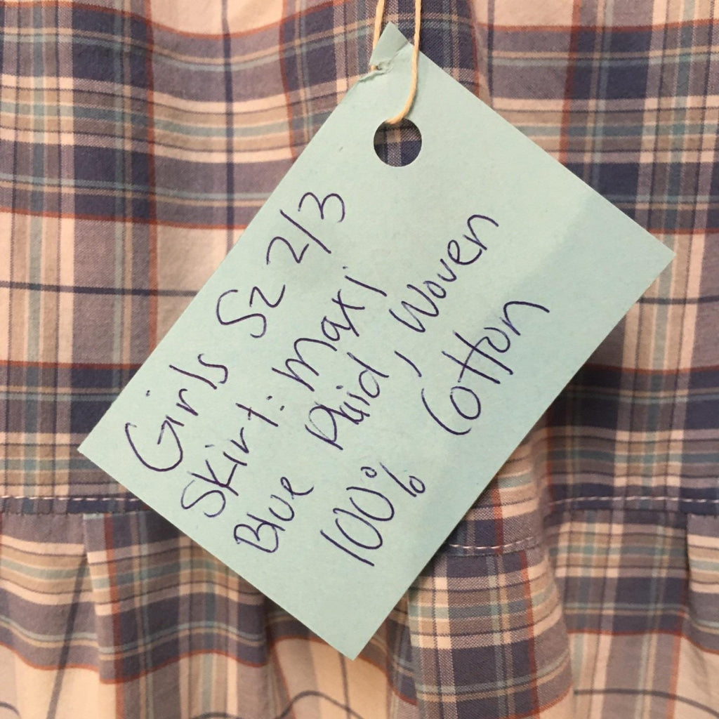 Maxi Cotton Plaid Skirt (2-3)