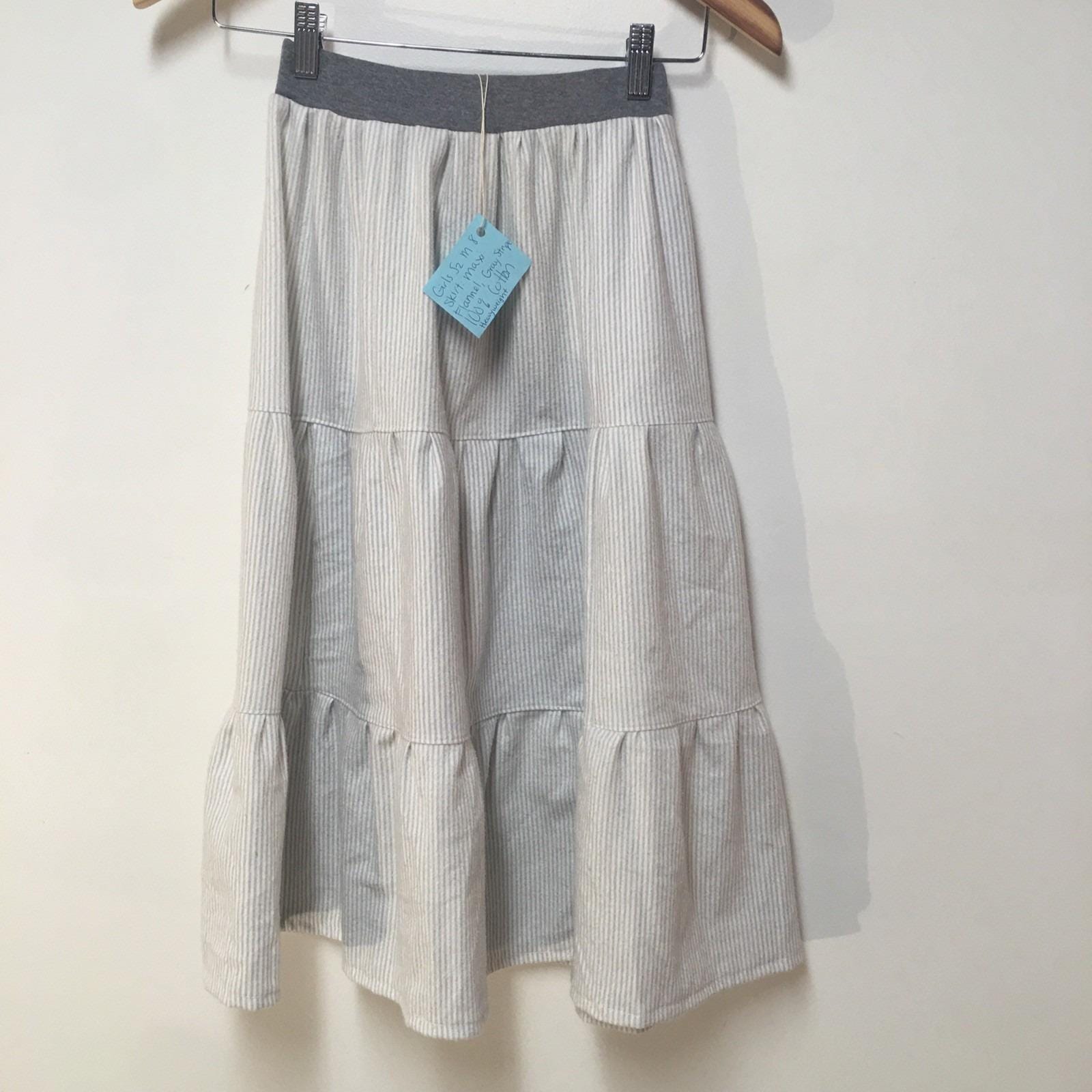 Maxi Flannel Striped Skirt (8)