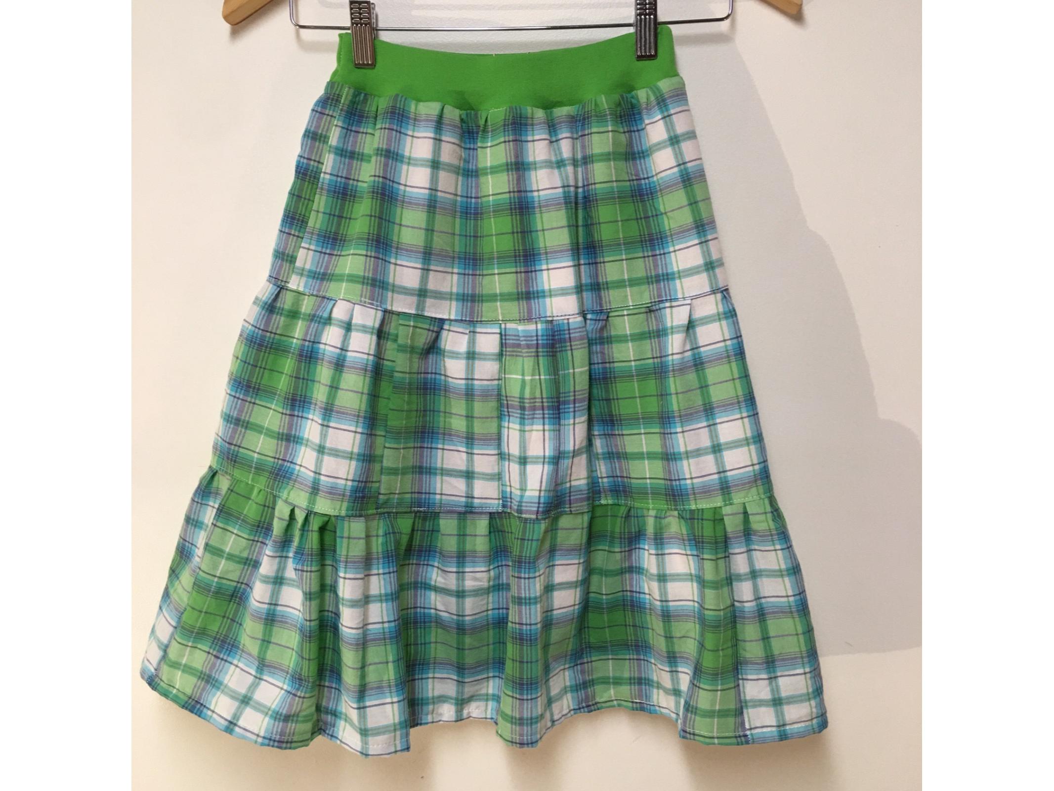 Maxi Cotton Plaid Skirt (4-5)