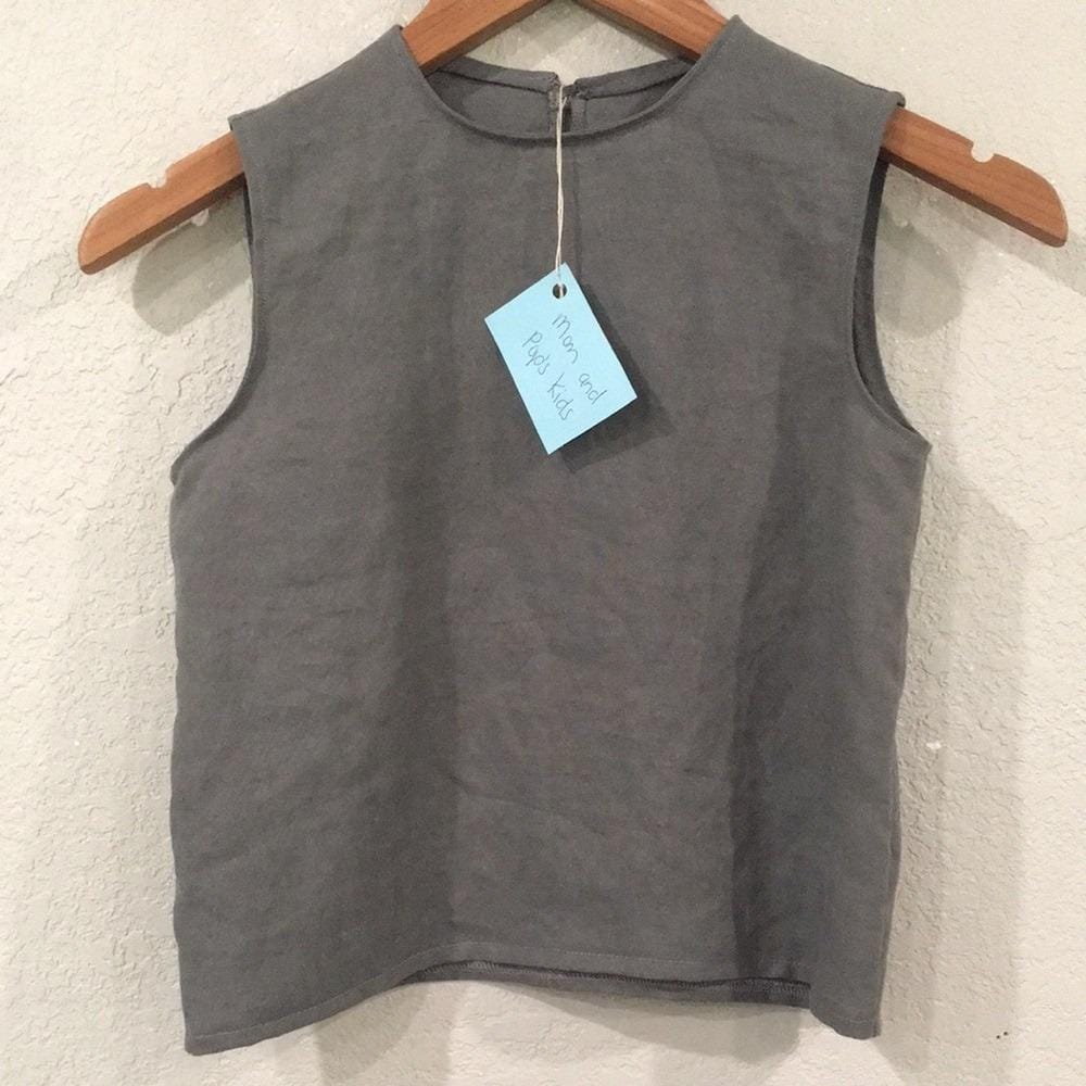 100% Linen Tank Top Girls (7-8)