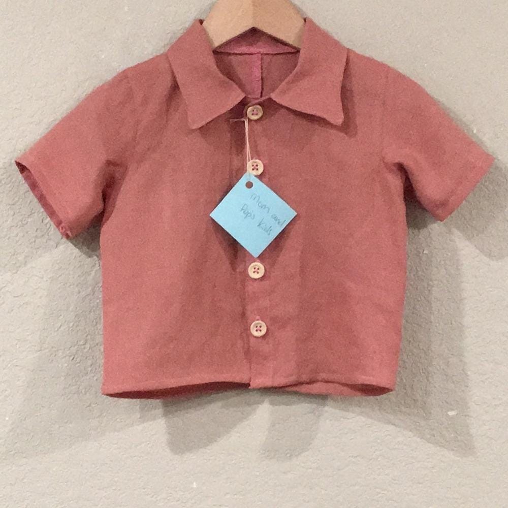 100% Linen Button Shirt Baby (12M)