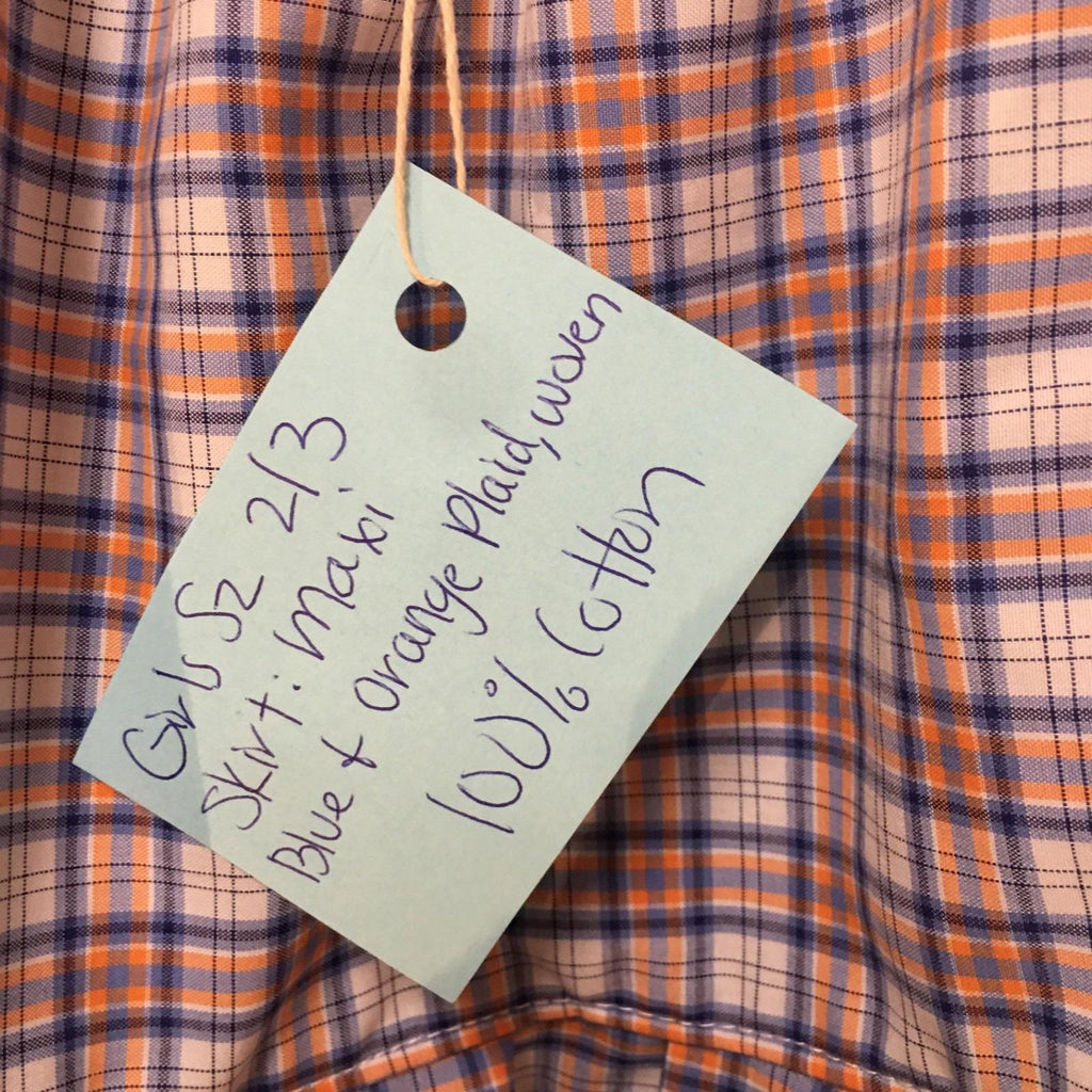 Maxi Cotton Plaid Skirt (2-3)