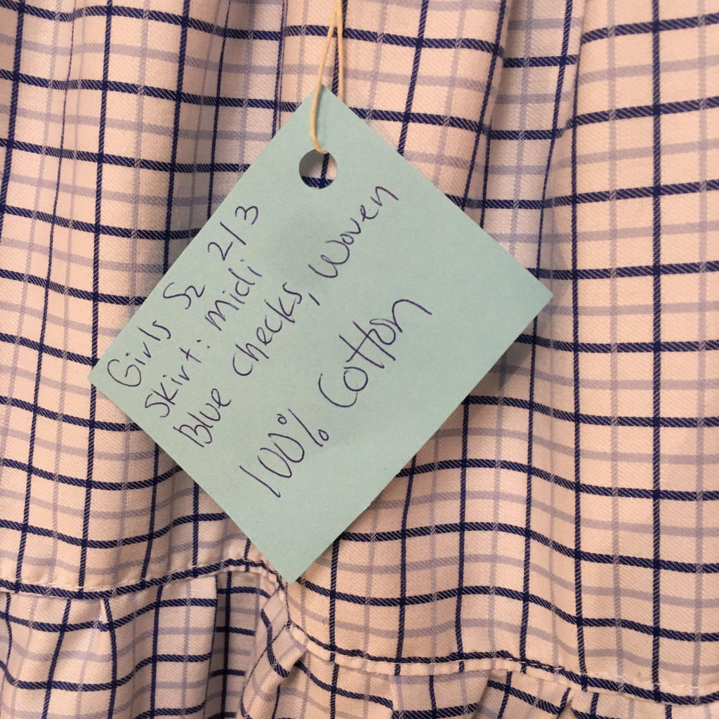 Midi Cotton Checkered Skirt (2-3)