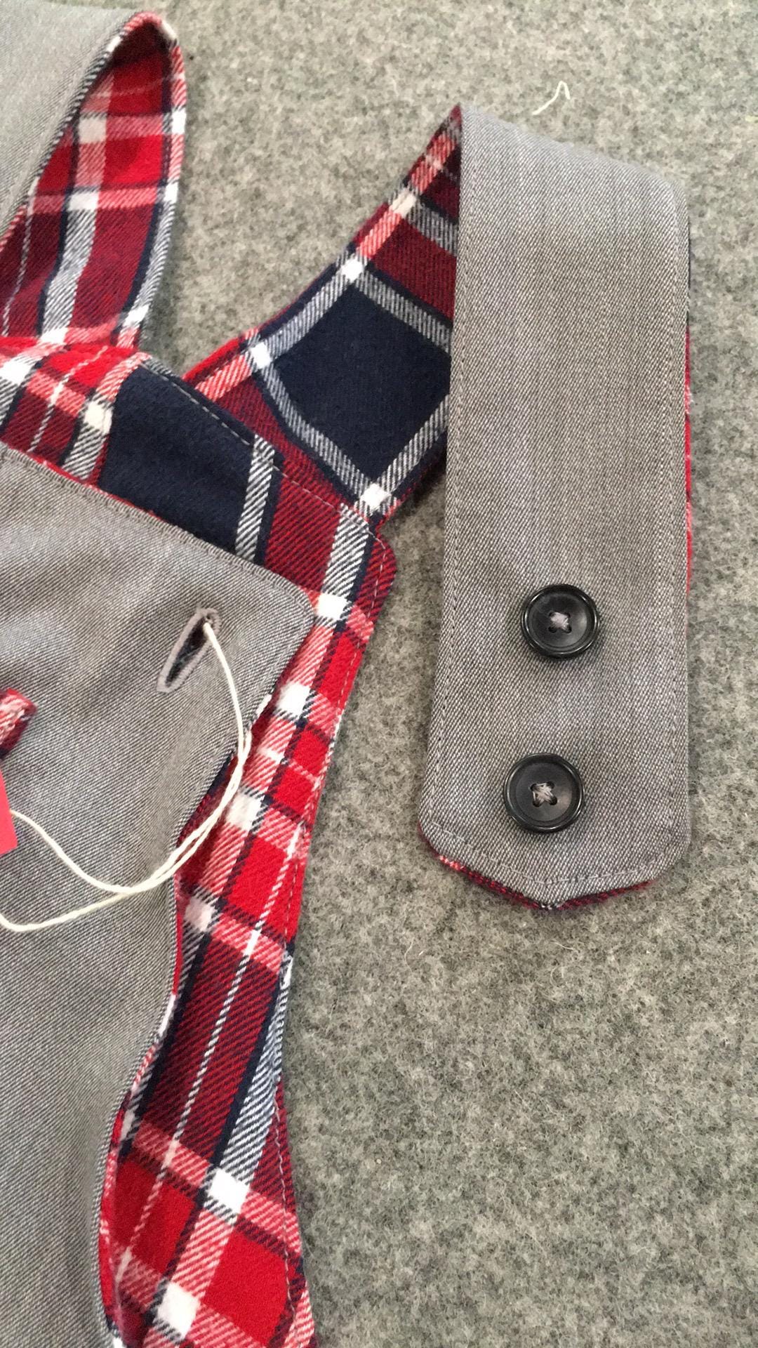100% Wool Flannel Reversible Overalls (9M)