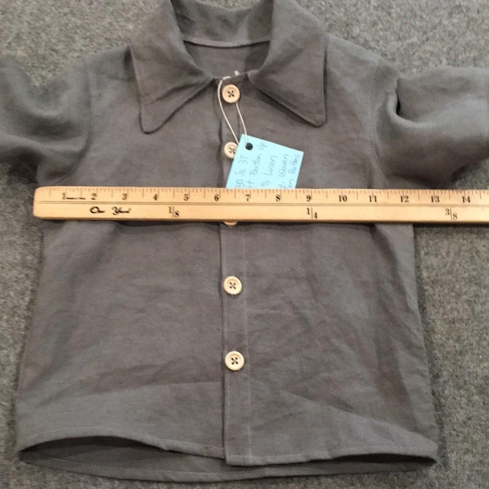 100% Linen Button Shirt Boys (3T)