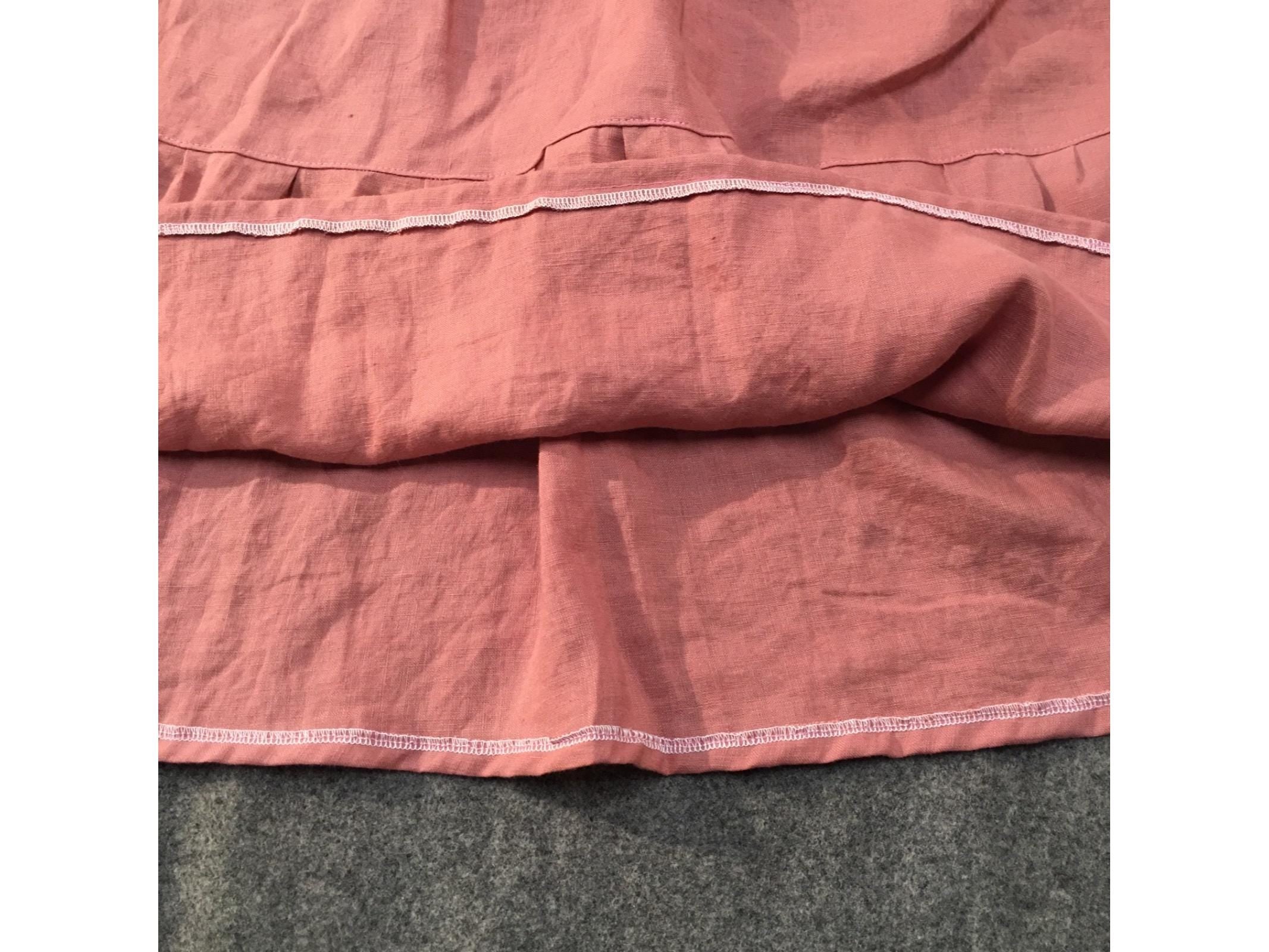 Maxi 100% Linen Pink Skirt (14-16)