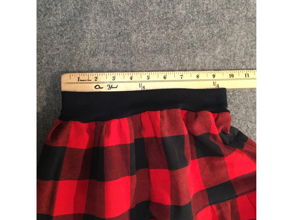 Midi Flannel Checkered Skirt (2-3)