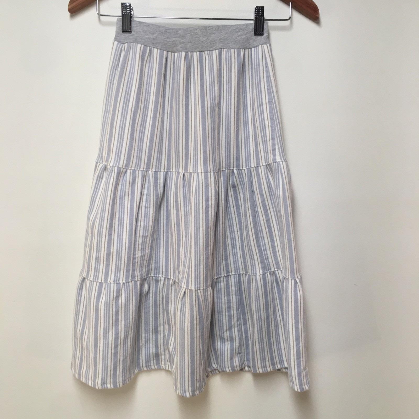 Maxi Flannel Striped Skirt (8)