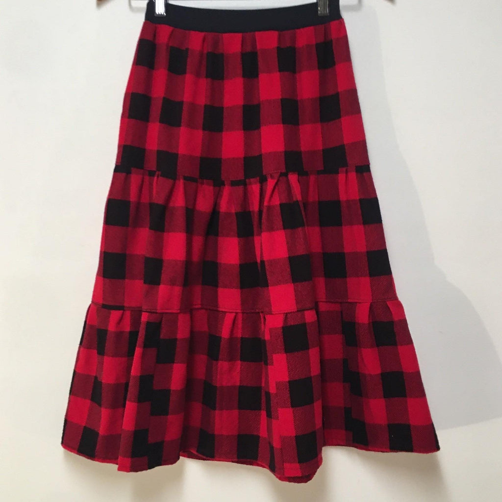 Maxi Flannel Checkered Skirt (8)