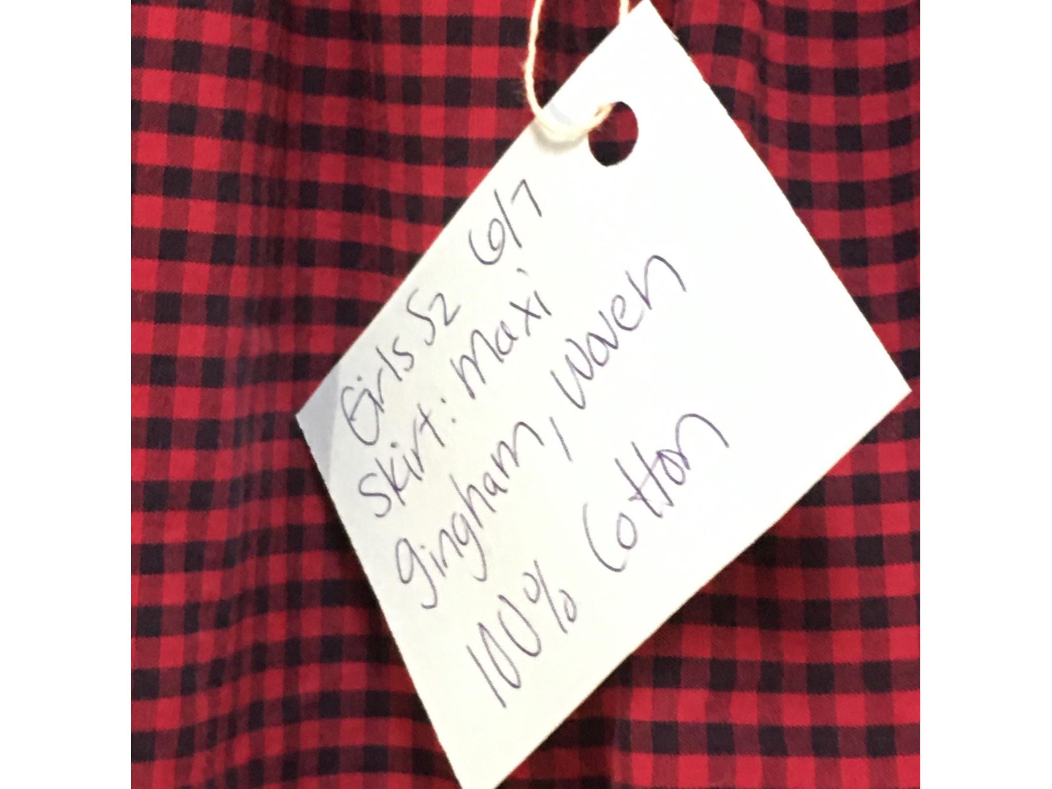 Maxi Cotton Checkered Skirt (6-7)