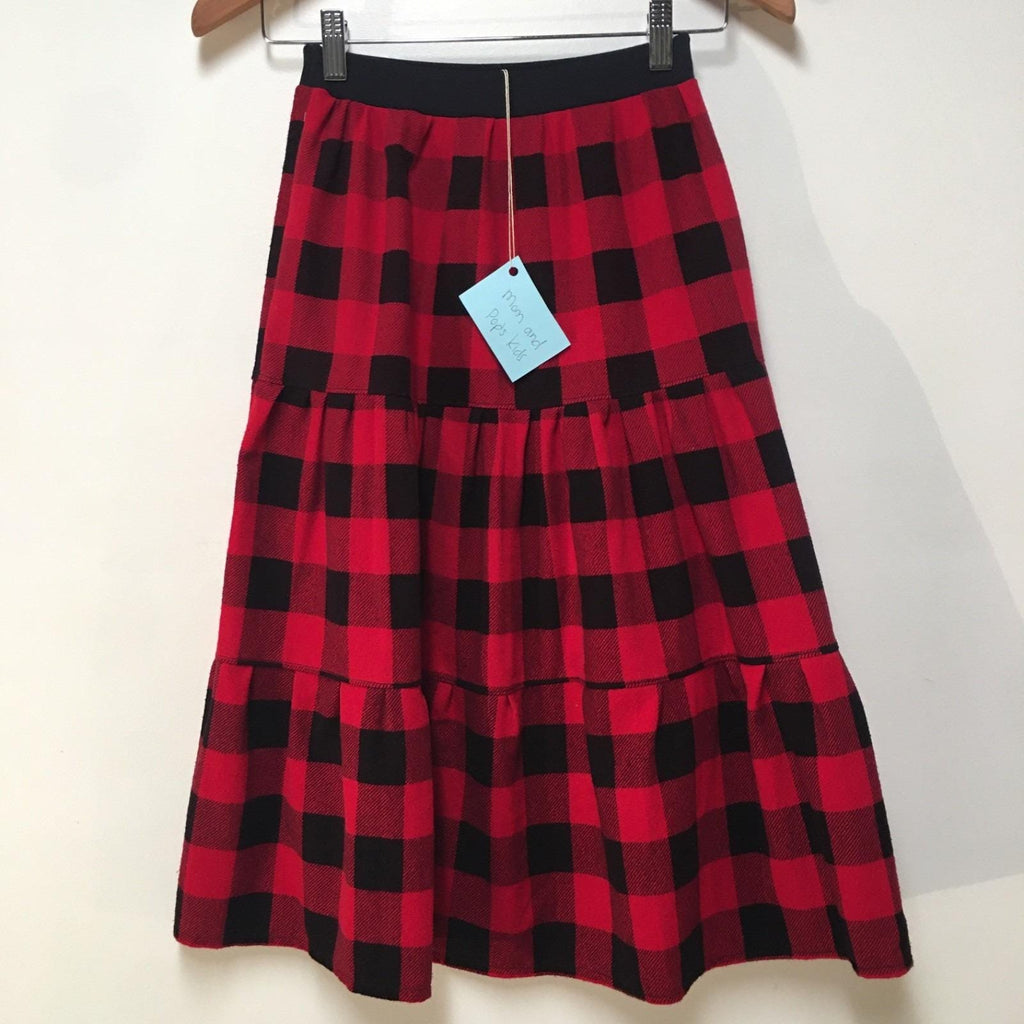 Maxi Flannel Checkered Skirt (8)