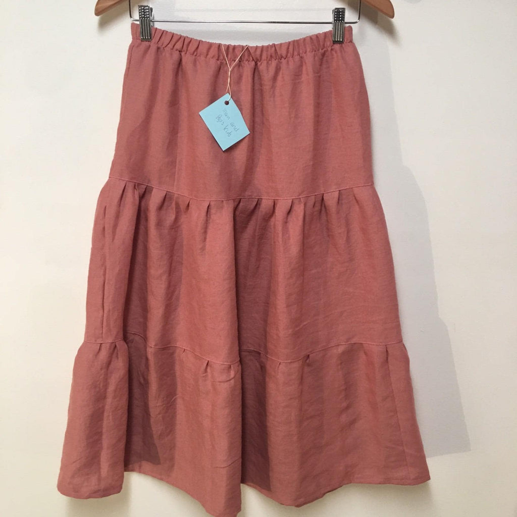 Maxi 100% Linen Pink Skirt (14-16)
