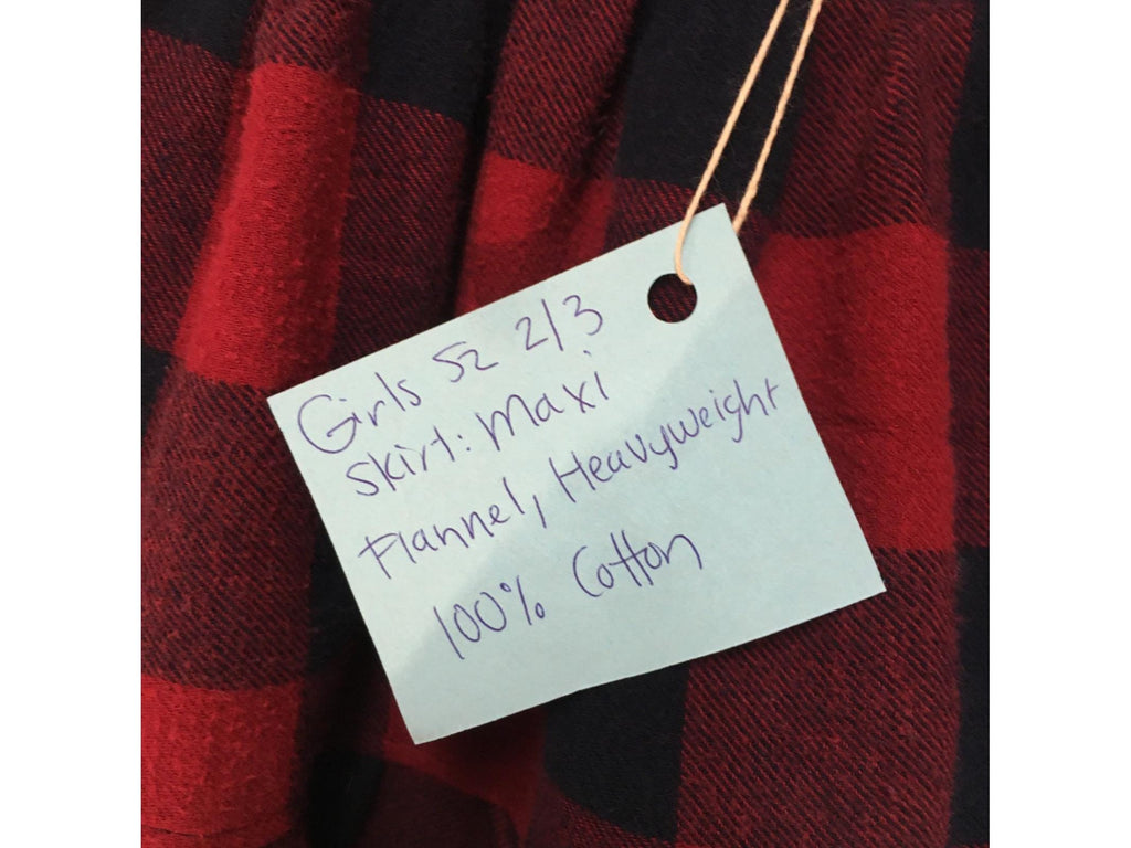 Maxi Flannel Checkered Skirt (2-3)