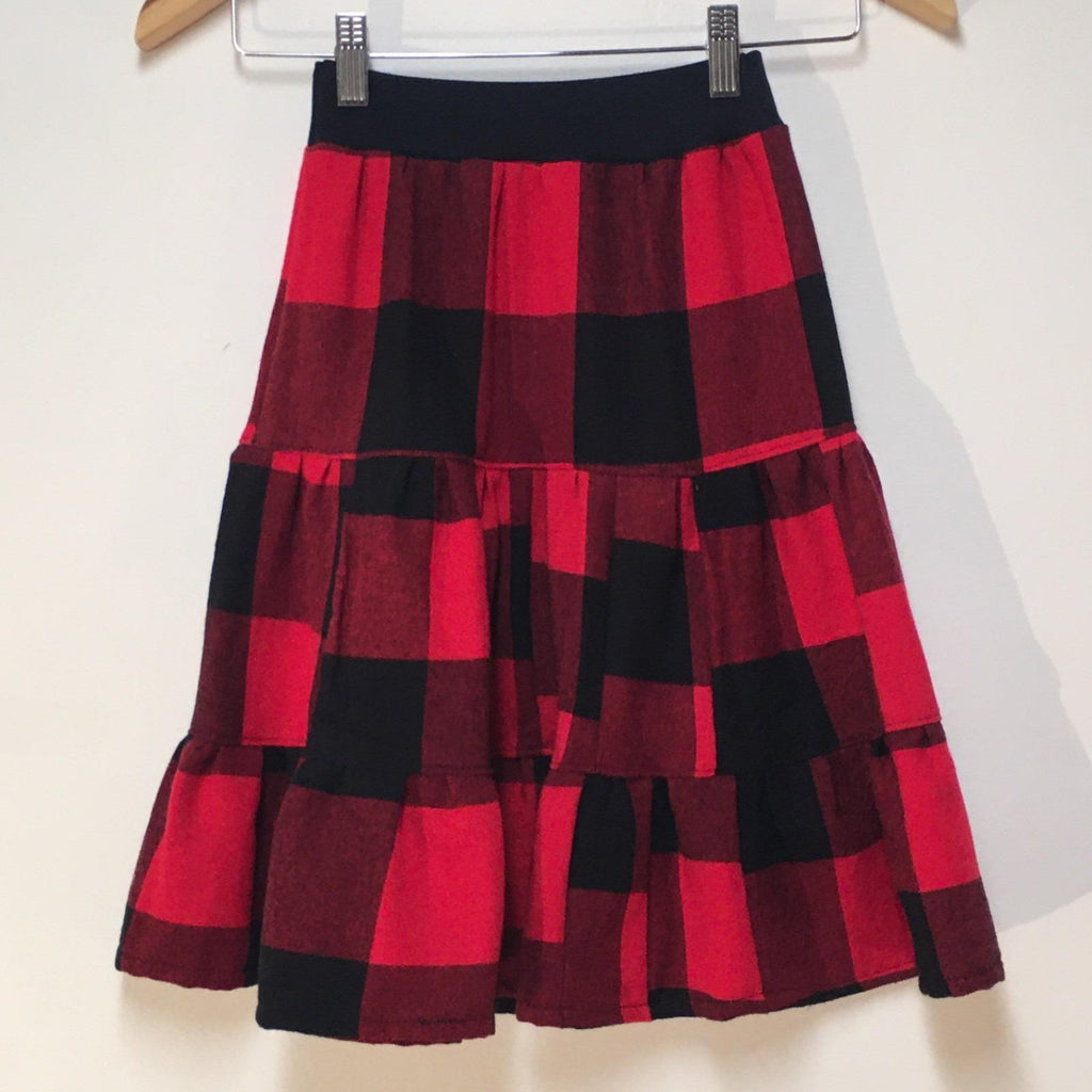 Maxi Flannel Checkered Skirt (2-3)
