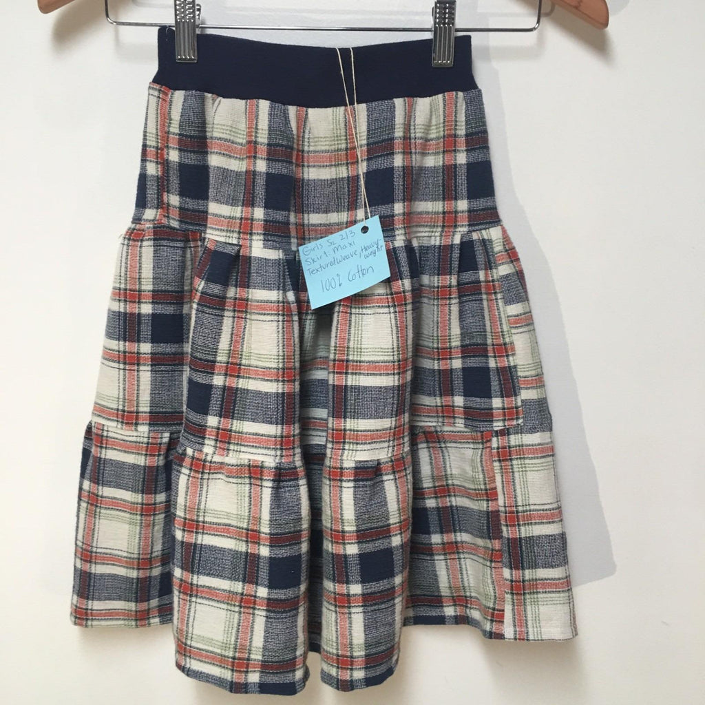 Maxi Cotton Plaid Skirt (2-3)
