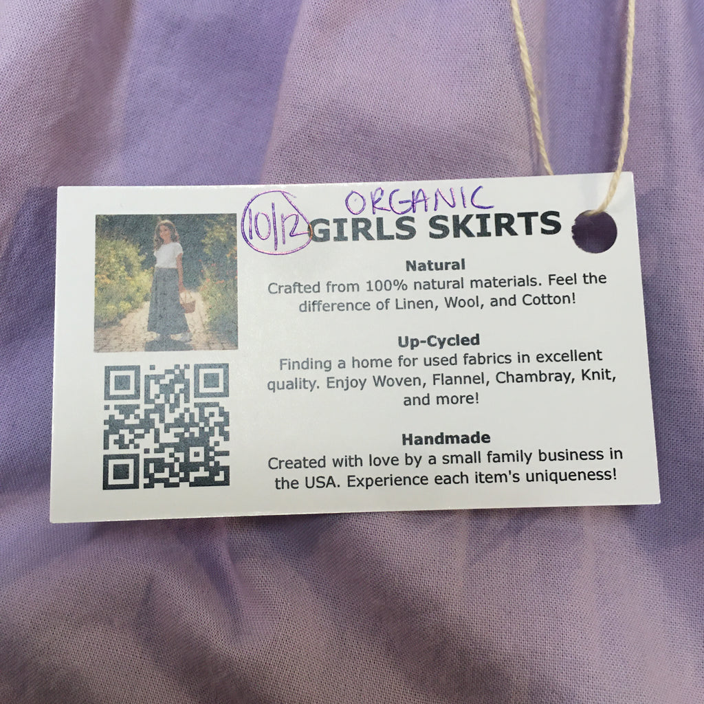 Midi Organic Cotton Purple Skirt (10-12)