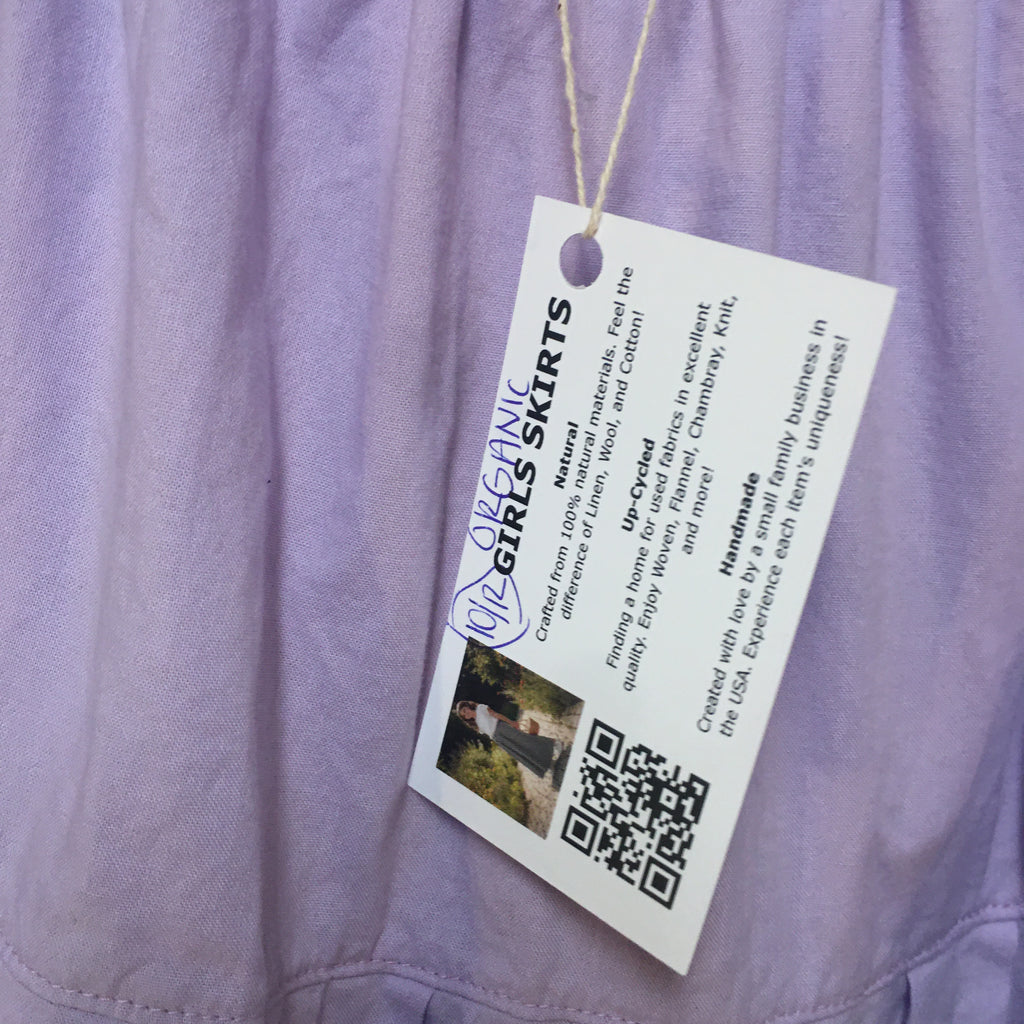 Midi Organic Cotton Purple Skirt (14-16)