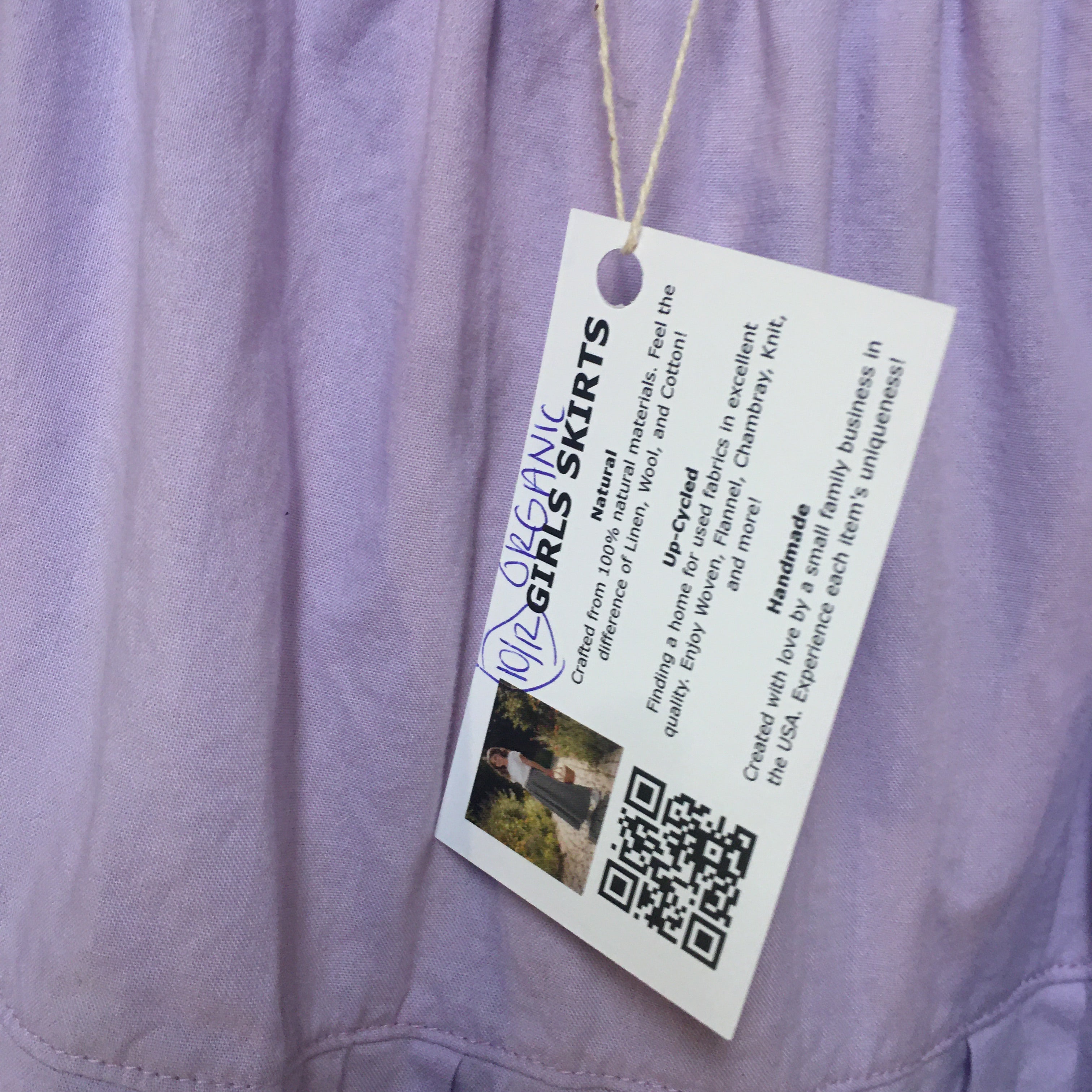 Midi Organic Cotton Purple Skirt (14-16)