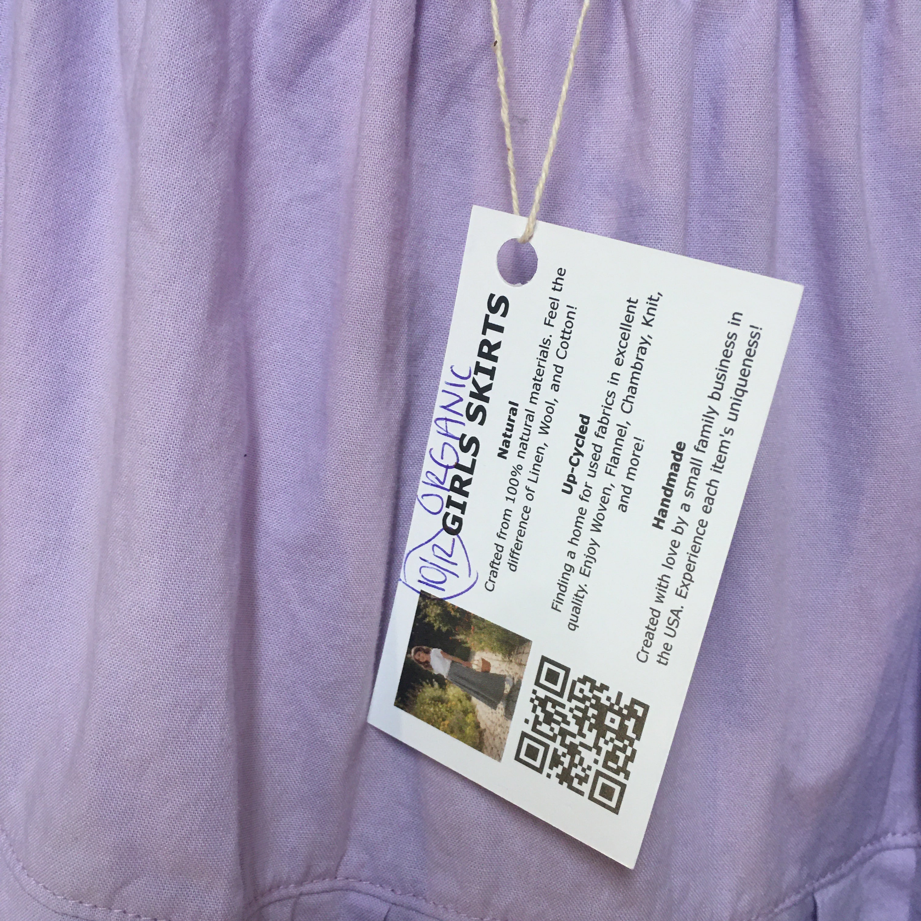 Midi Organic Cotton Purple Skirt (14-16)