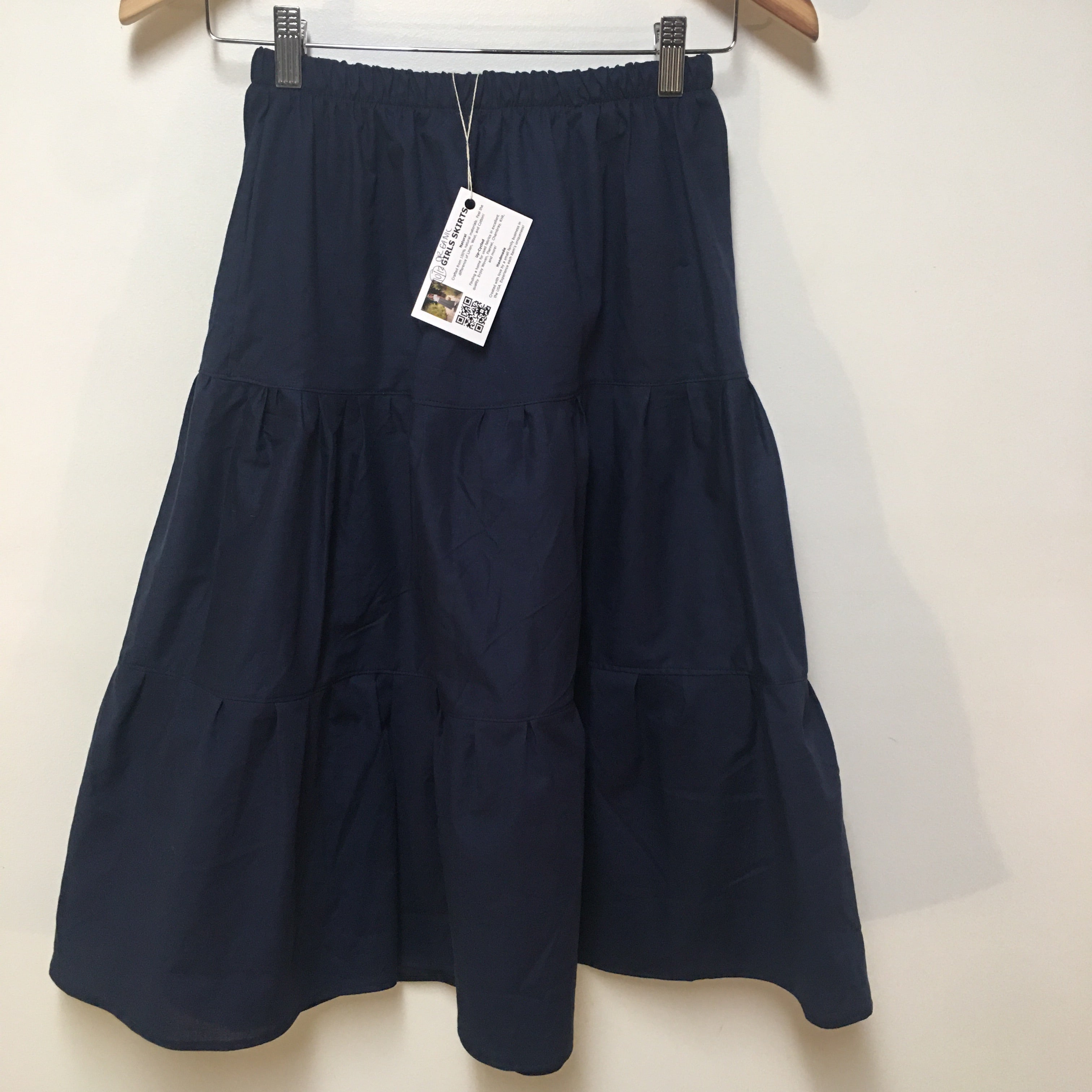Midi Organic Cotton Blue Skirt (10-12)