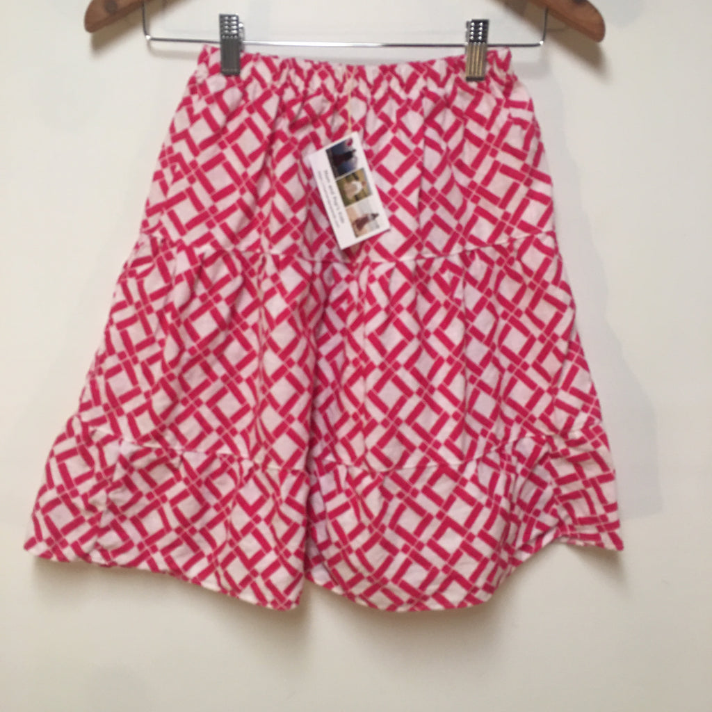 Midi Linen Geometric Skirt (6)