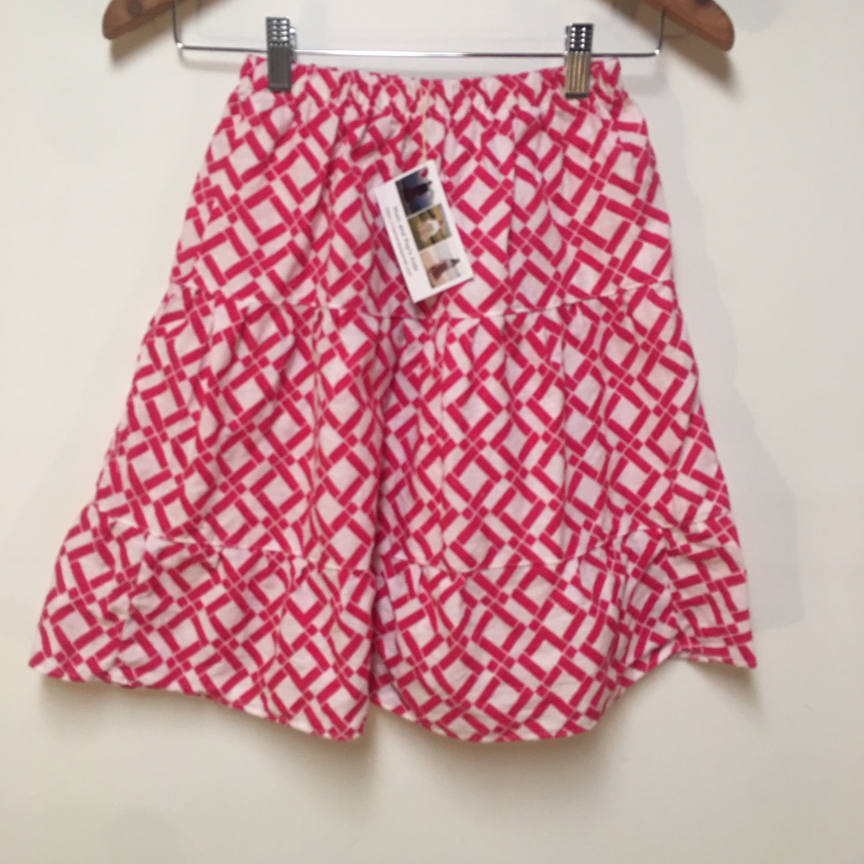 Midi Linen Geometric Skirt (6)