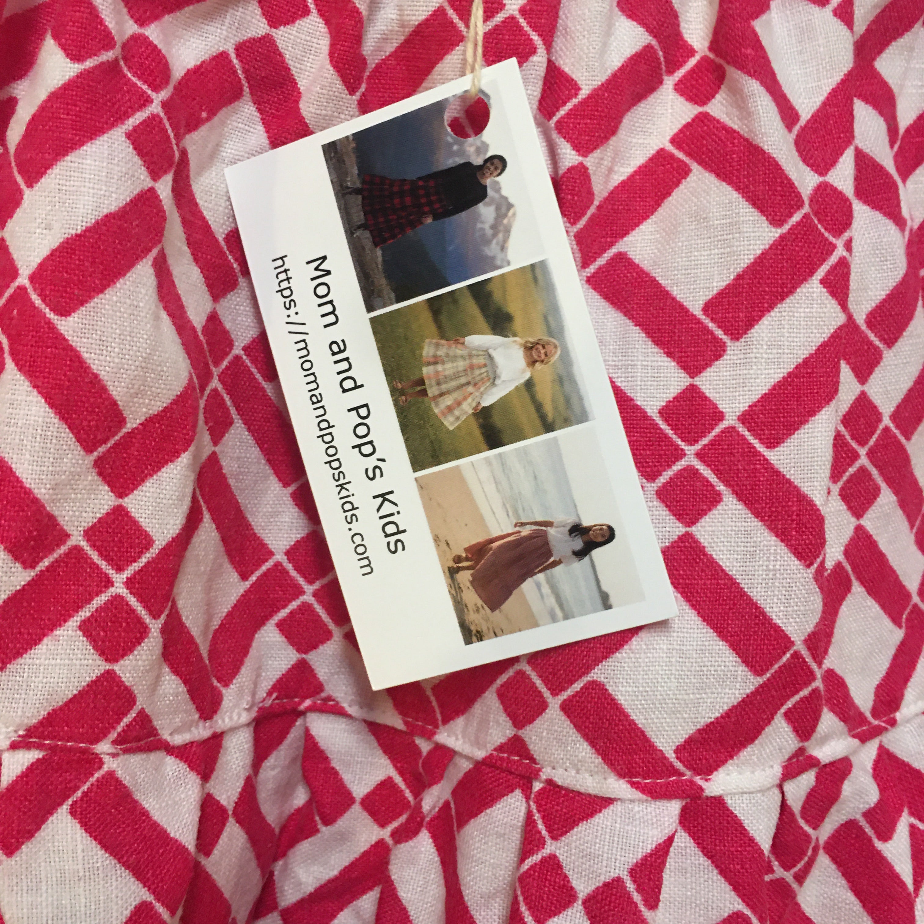 Midi Linen Geometric Skirt (6)