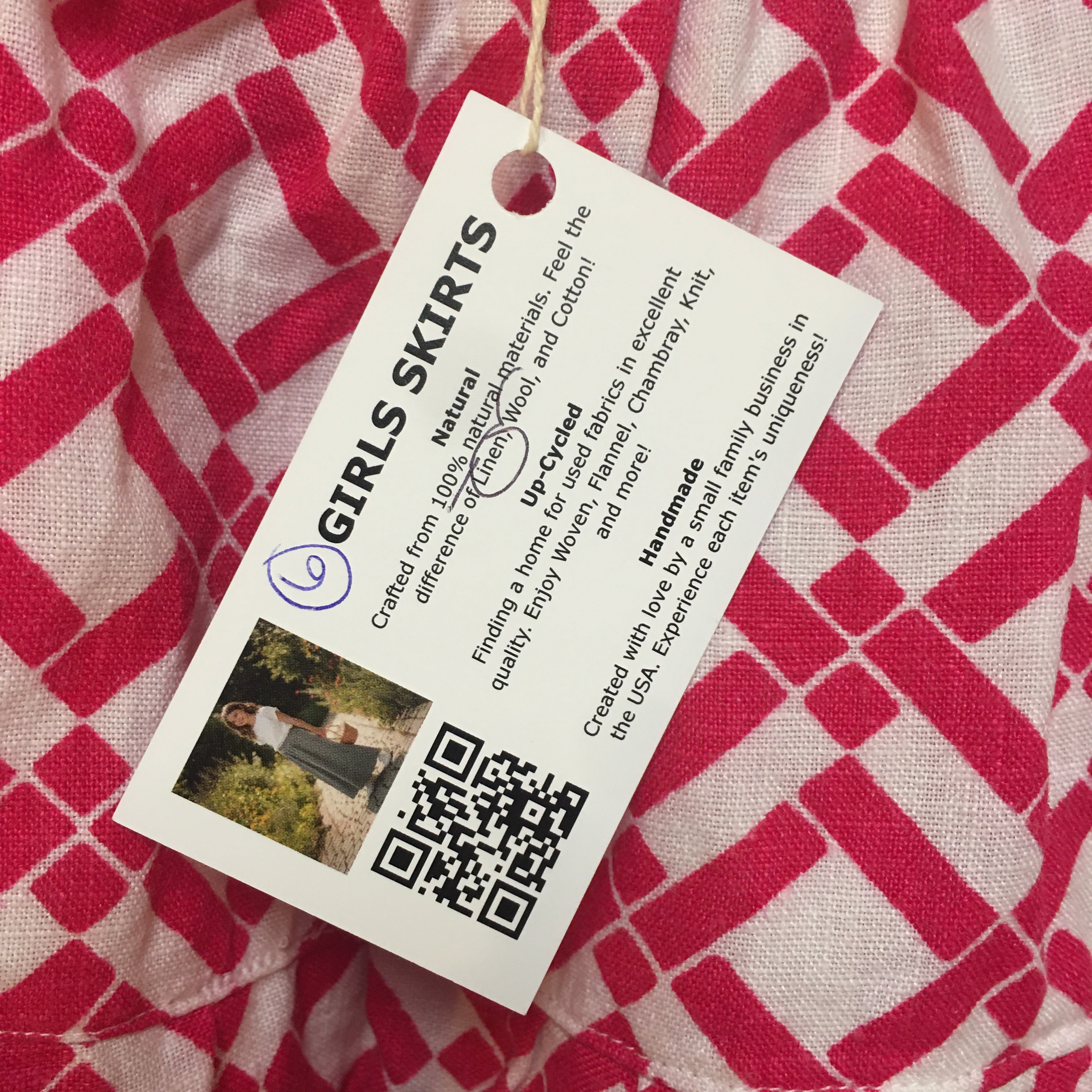 Midi Linen Geometric Skirt (6)