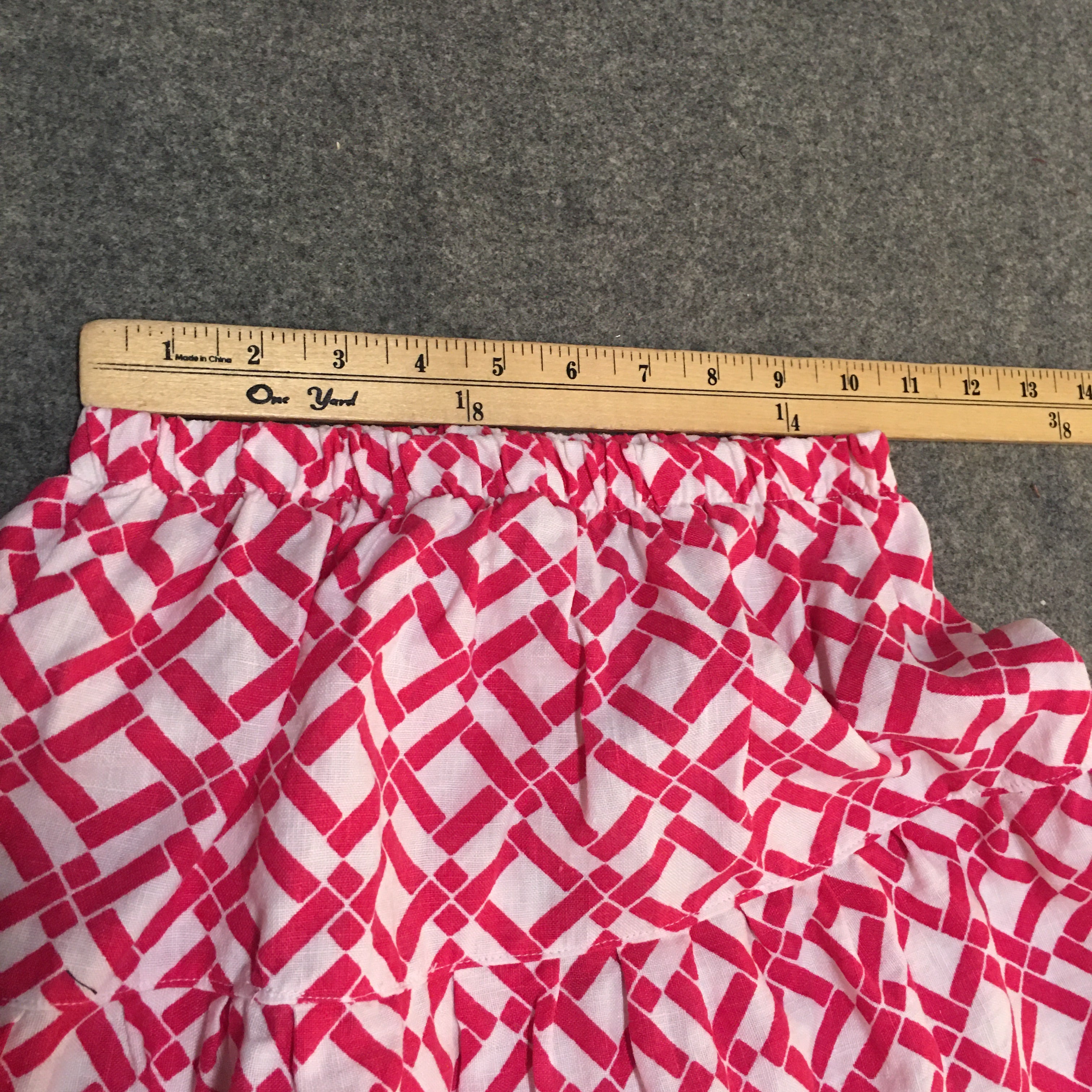 Midi Linen Geometric Skirt (6)