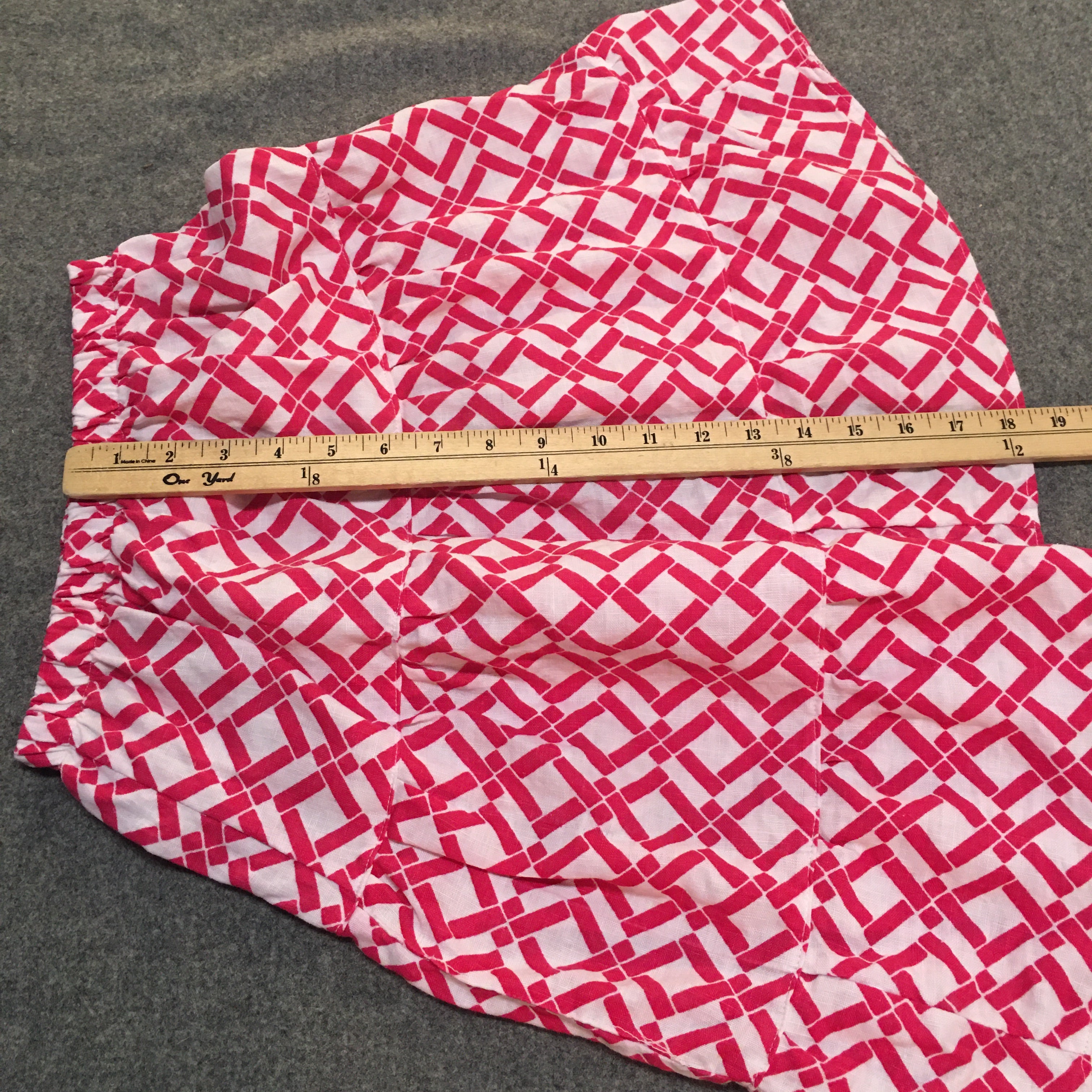 Midi Linen Geometric Skirt (6)