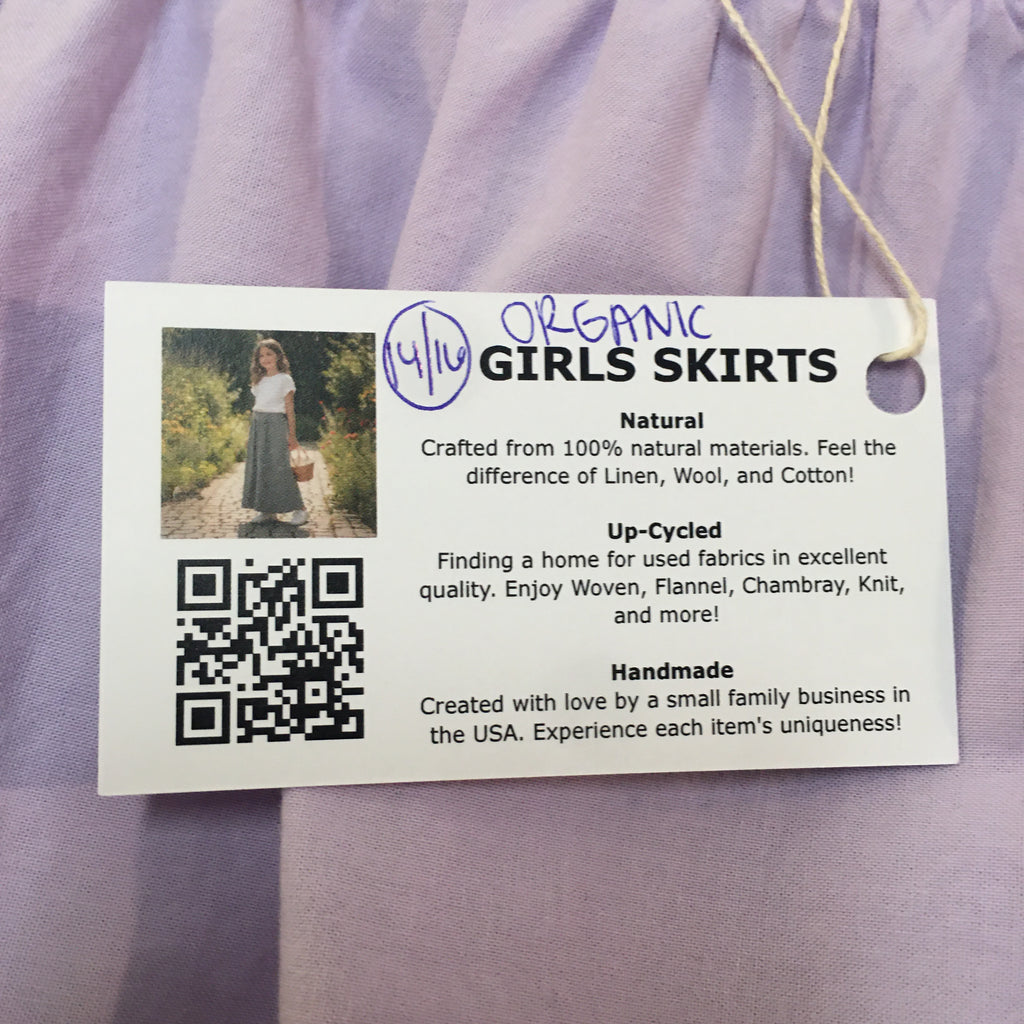 Midi Organic Cotton Purple Skirt (14-16)
