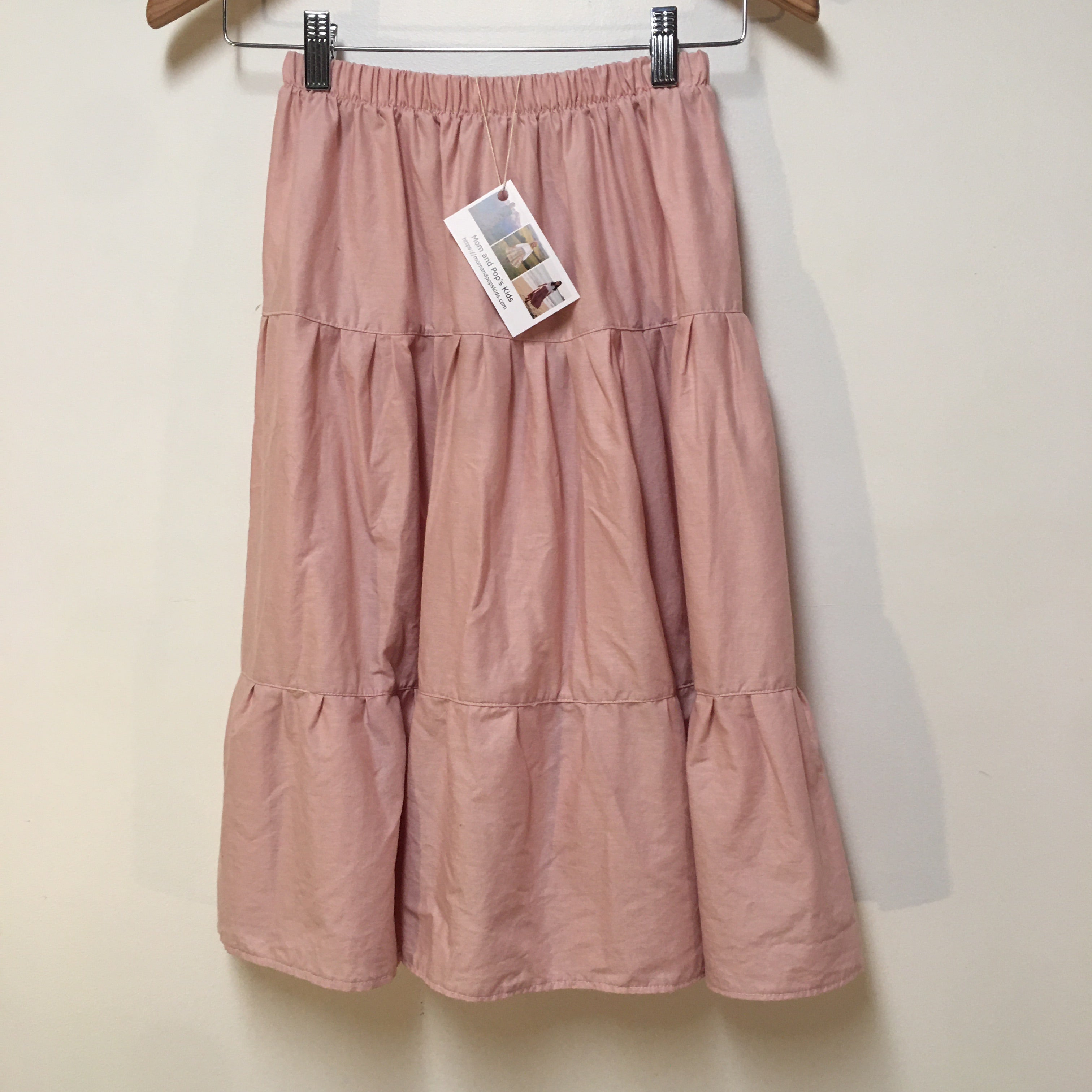 Midi Organic Cotton Pink Skirt (8)