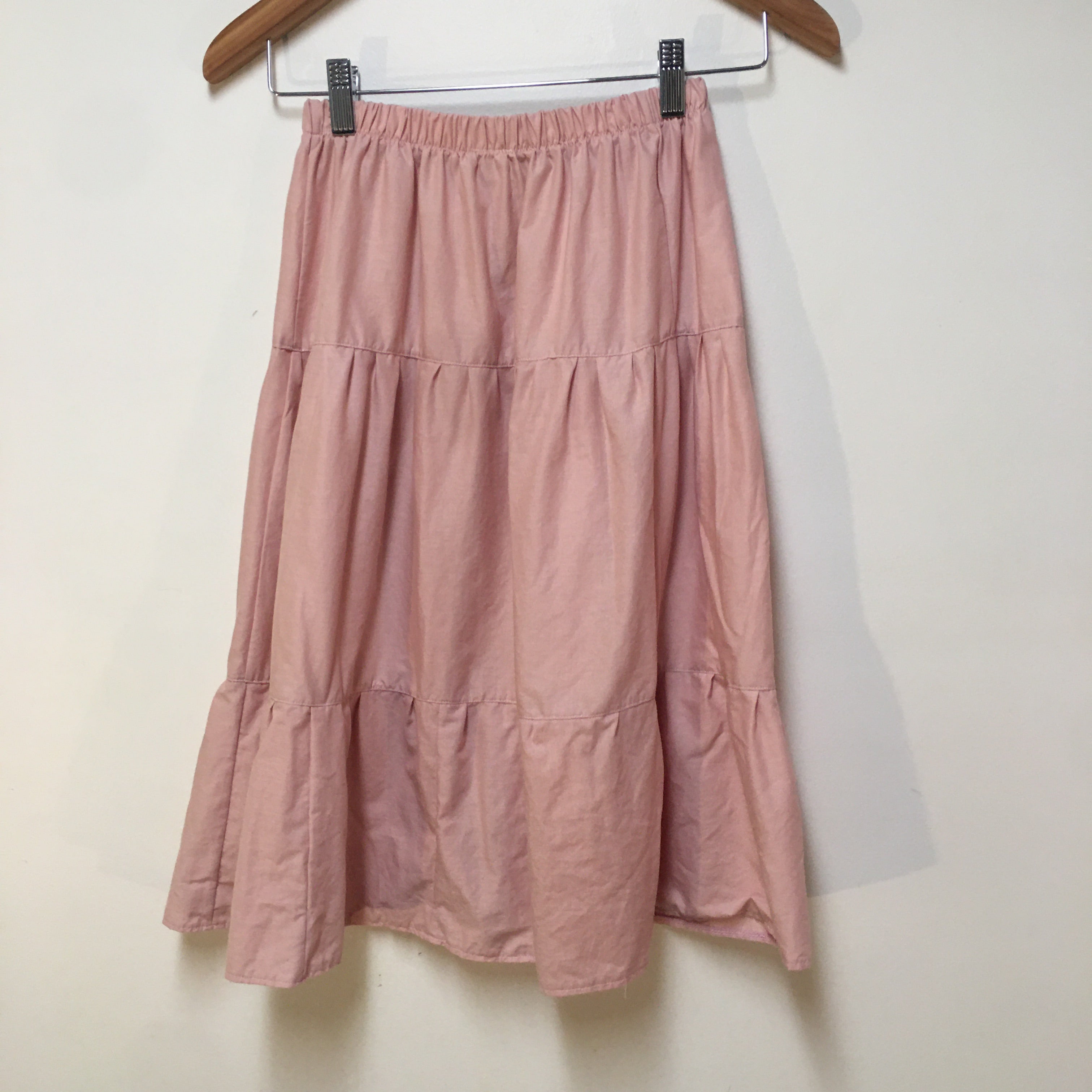 Midi Organic Cotton Pink Skirt (8)