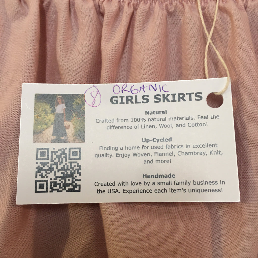 Midi Organic Cotton Pink Skirt (8)