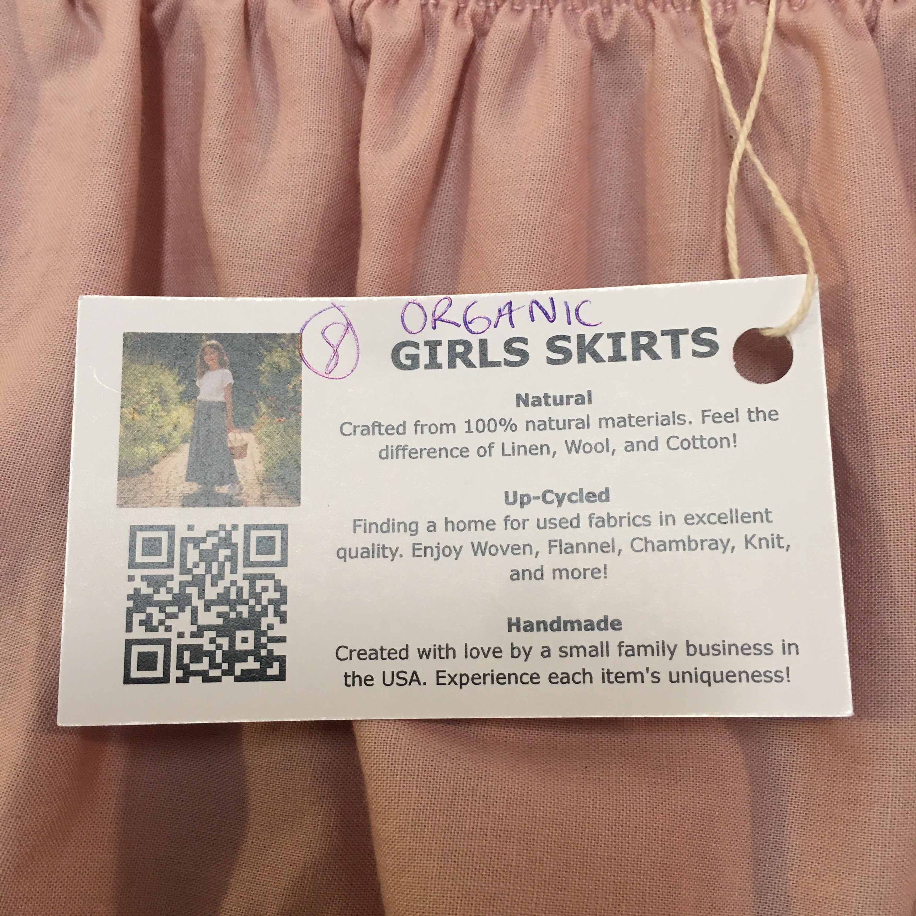 Midi Organic Cotton Pink Skirt (8)