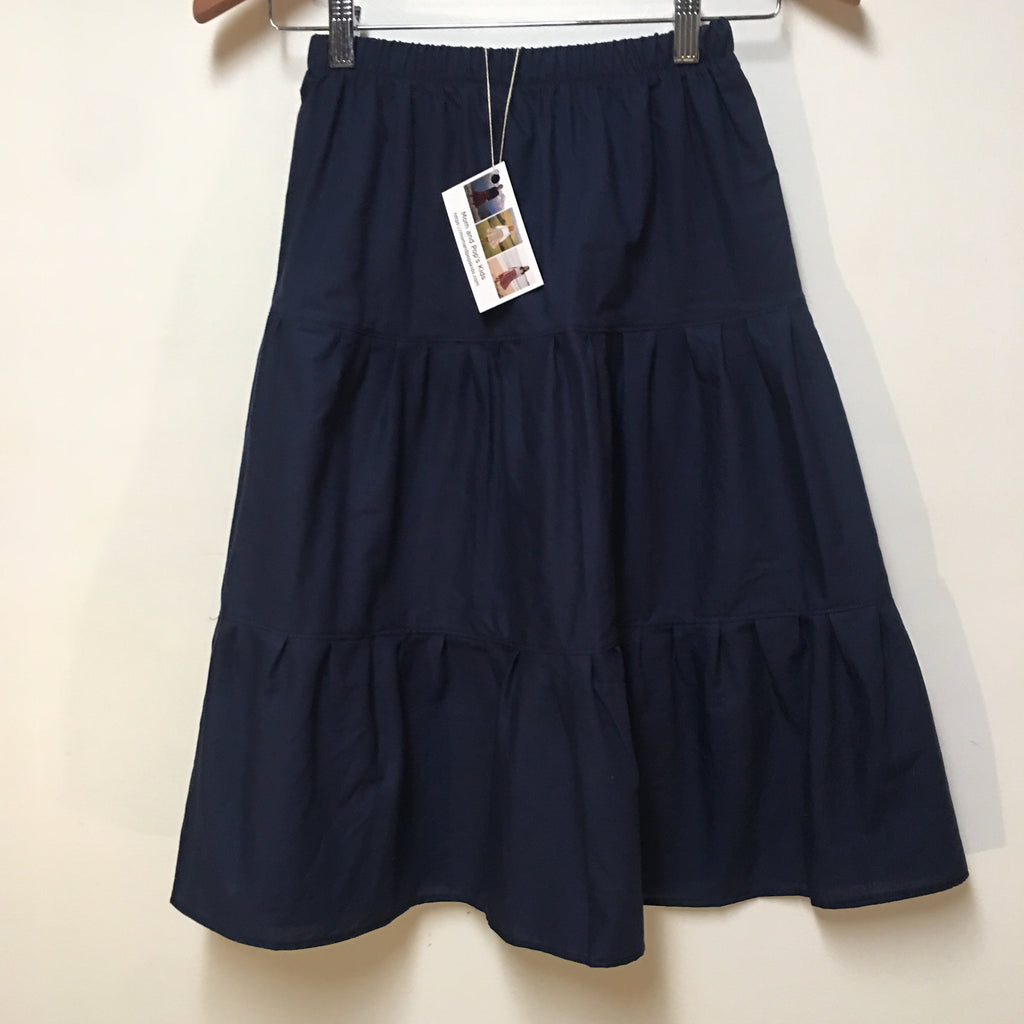 Midi Organic Cotton Blue Skirt (8)