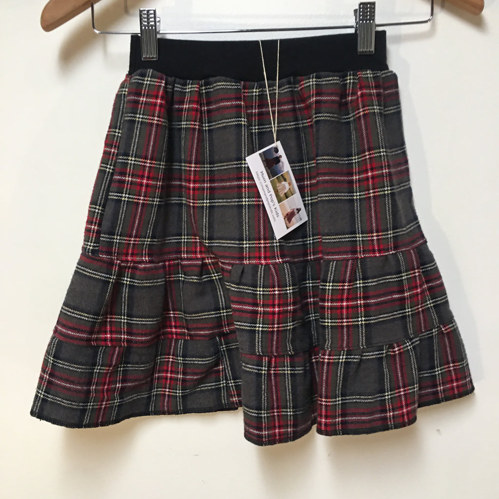Midi Flannel Plaid Skirt (4-5)