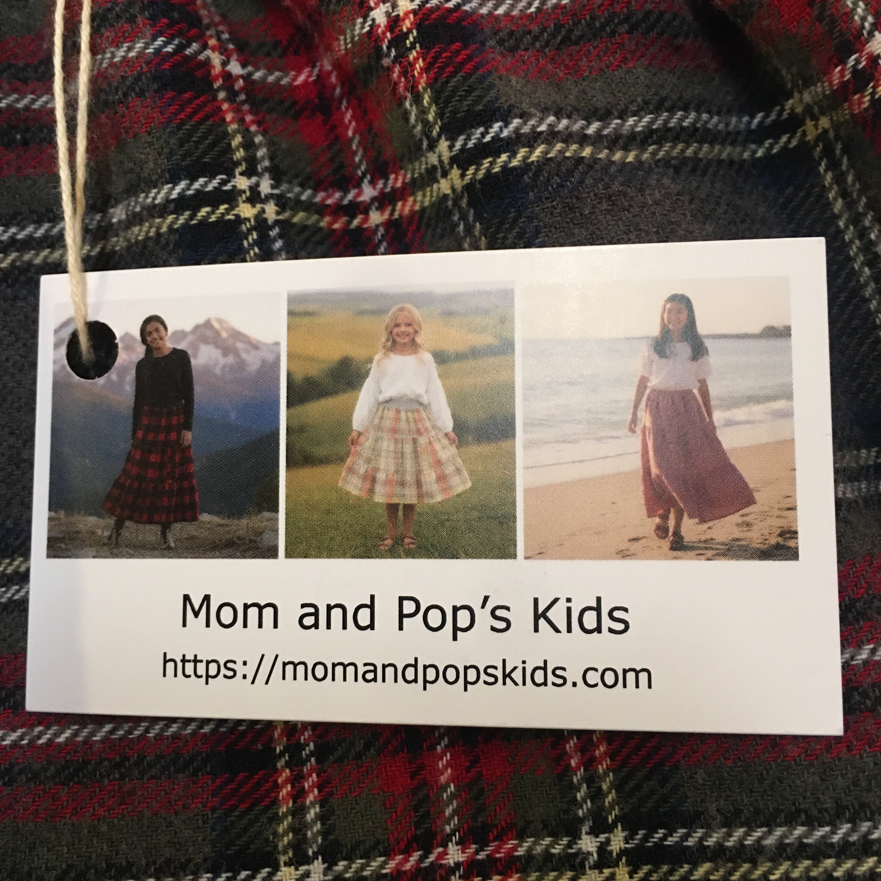 Midi Flannel Plaid Skirt (4-5)