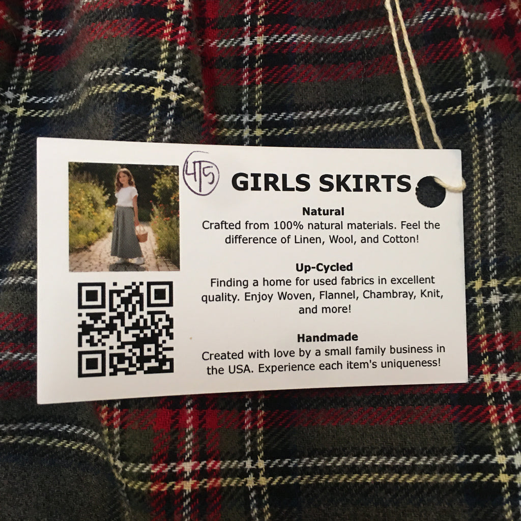 Midi Flannel Plaid Skirt (4-5)