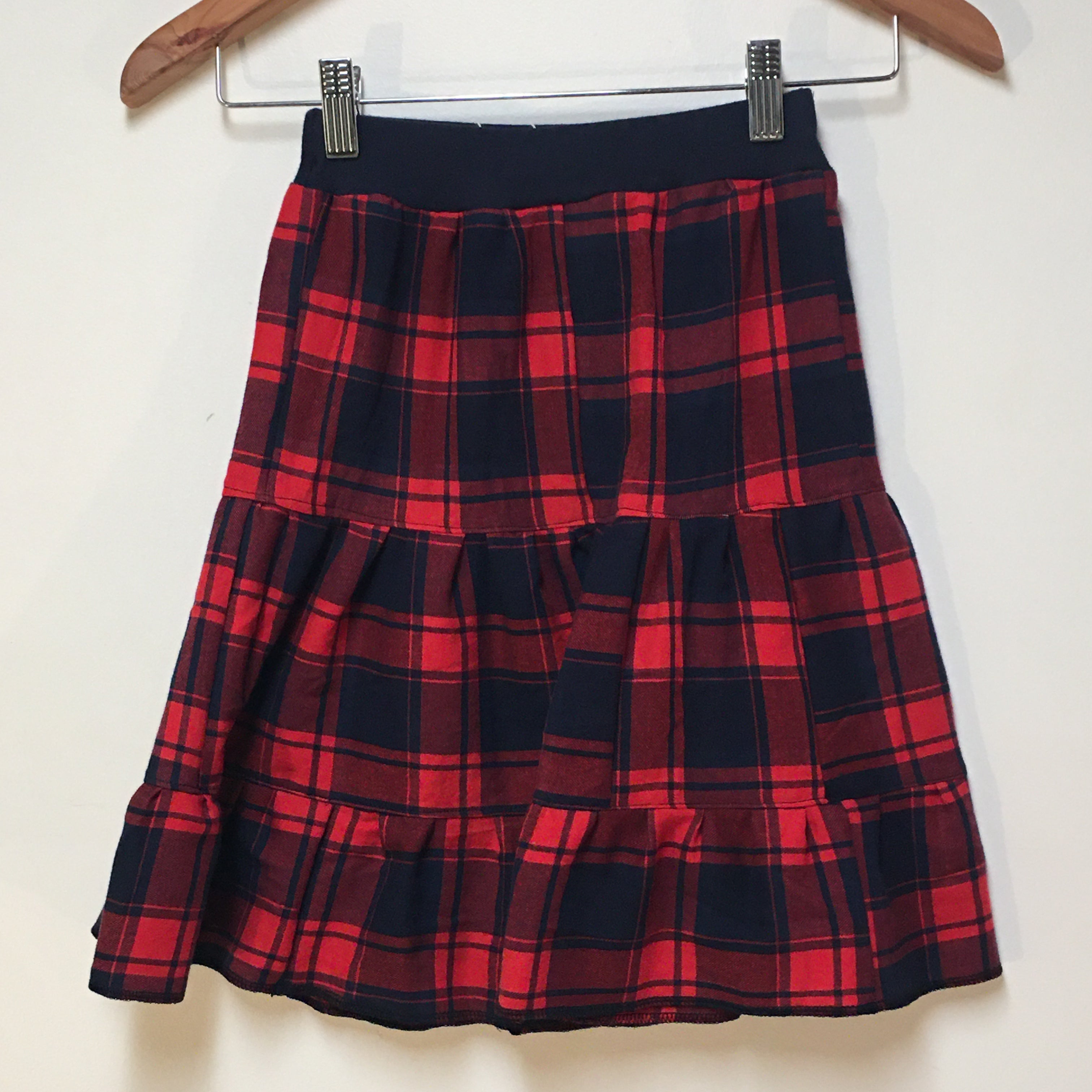 Midi Flannel Plaid Skirt (4-5)