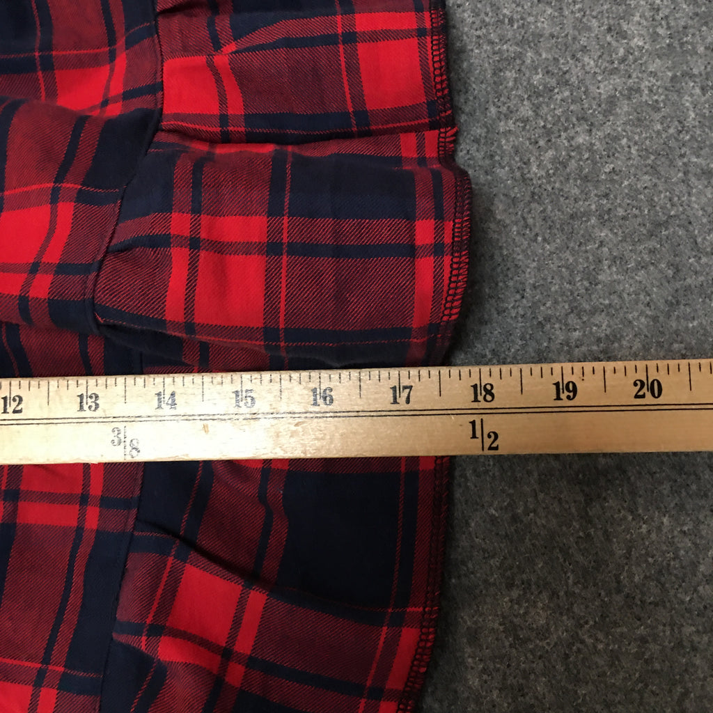 Midi Flannel Plaid Skirt (4)