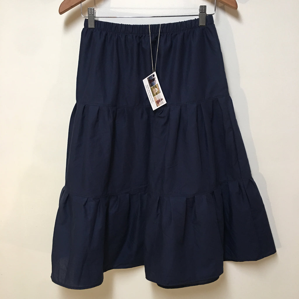 Midi Organic Cotton Blue Skirt (14-16)