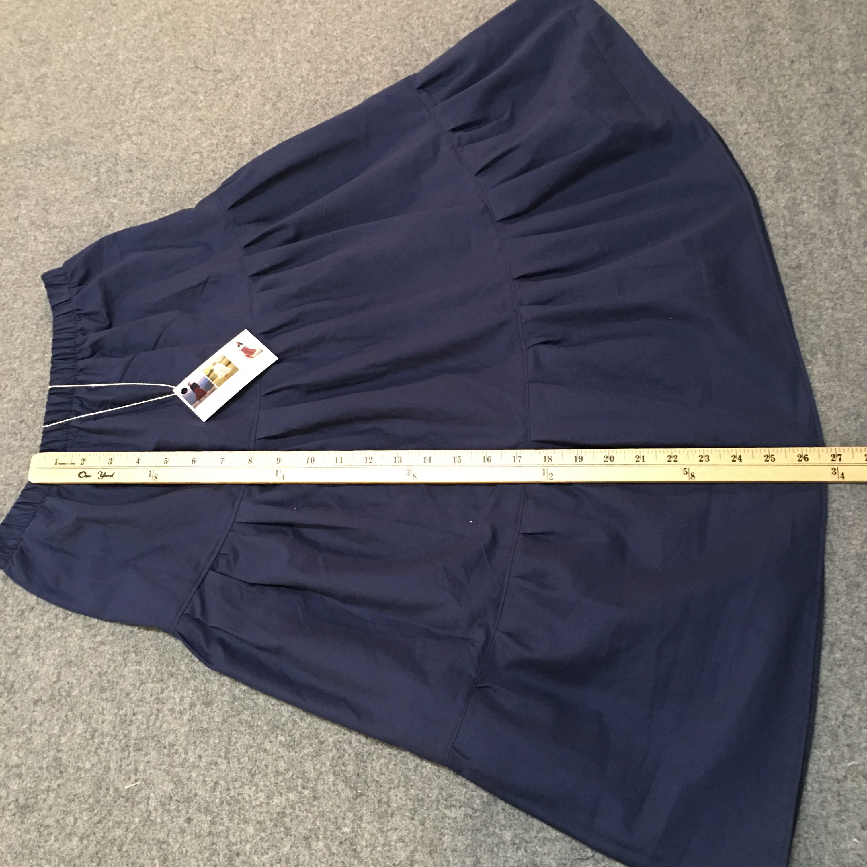 Midi Organic Cotton Blue Skirt (14-16)