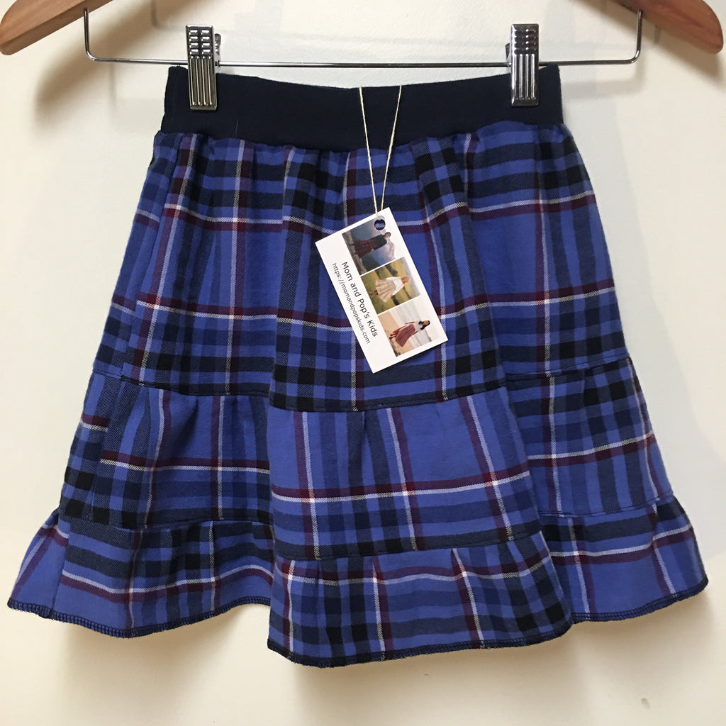 Midi Flannel Plaid Skirt (3)
