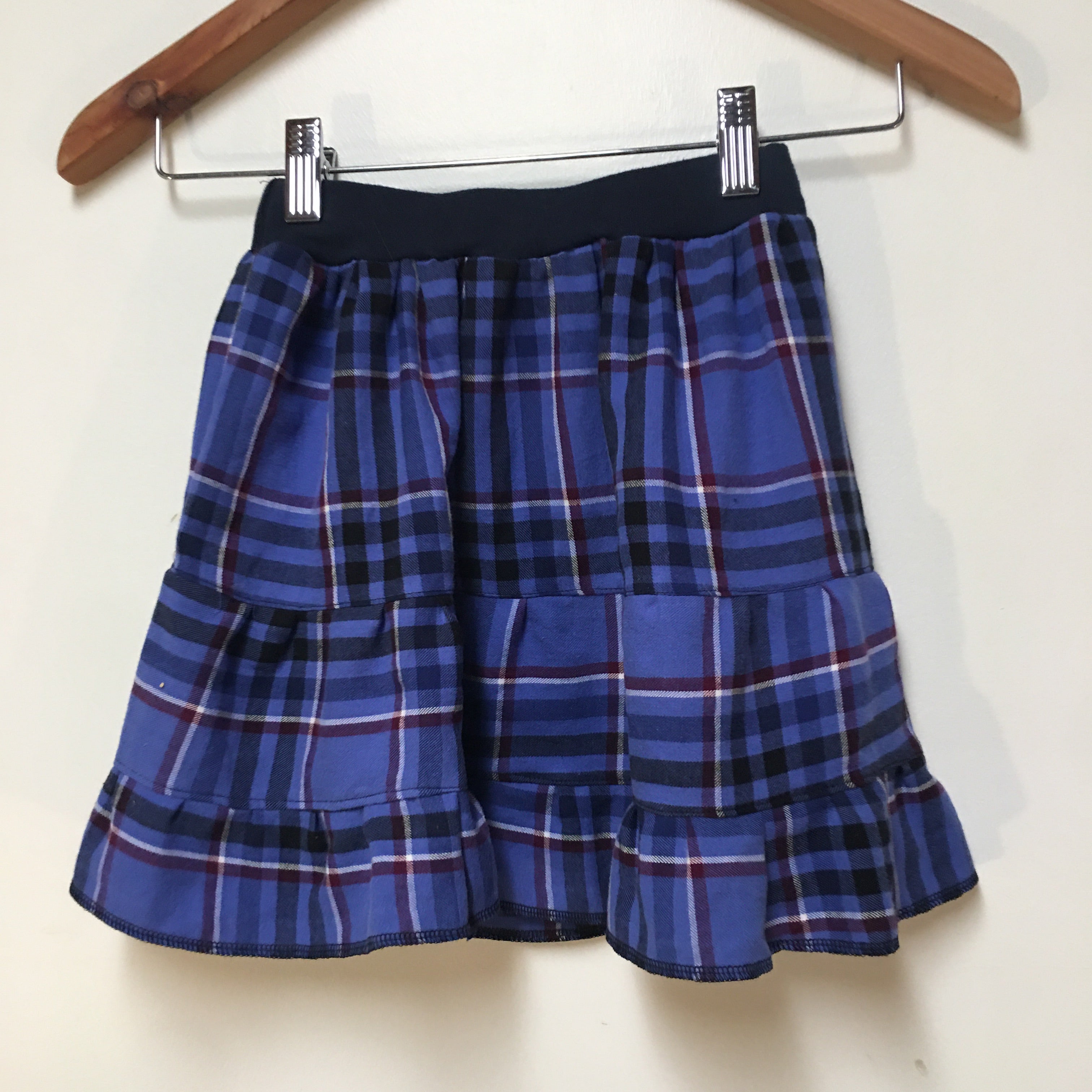 Midi Flannel Plaid Skirt (3)