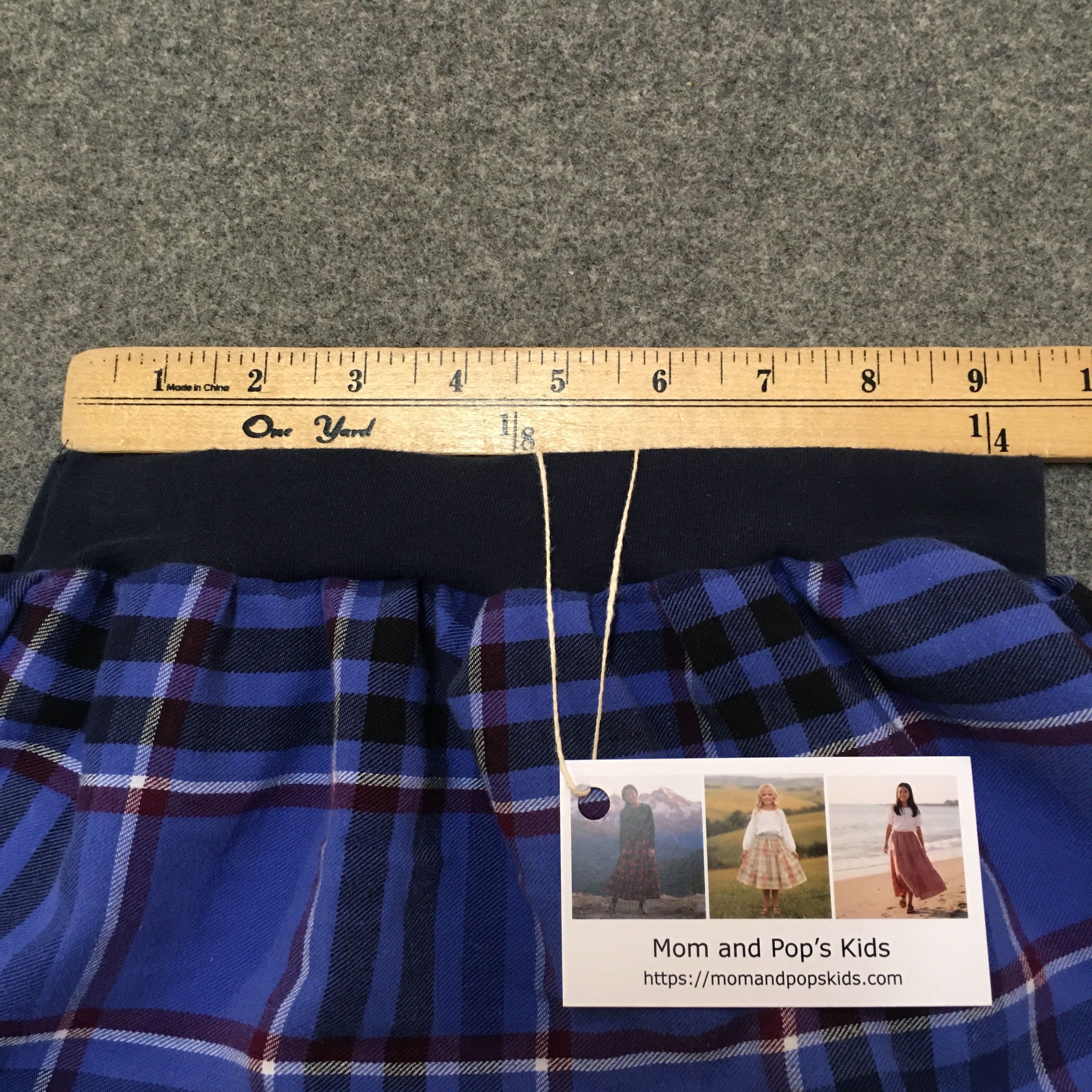 Midi Flannel Plaid Skirt (3)