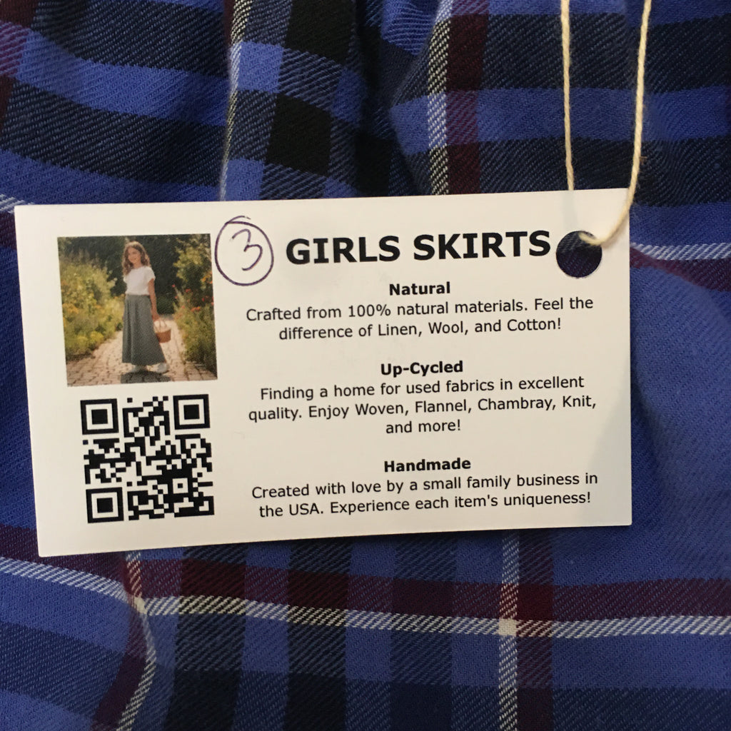 Midi Flannel Plaid Skirt (3)