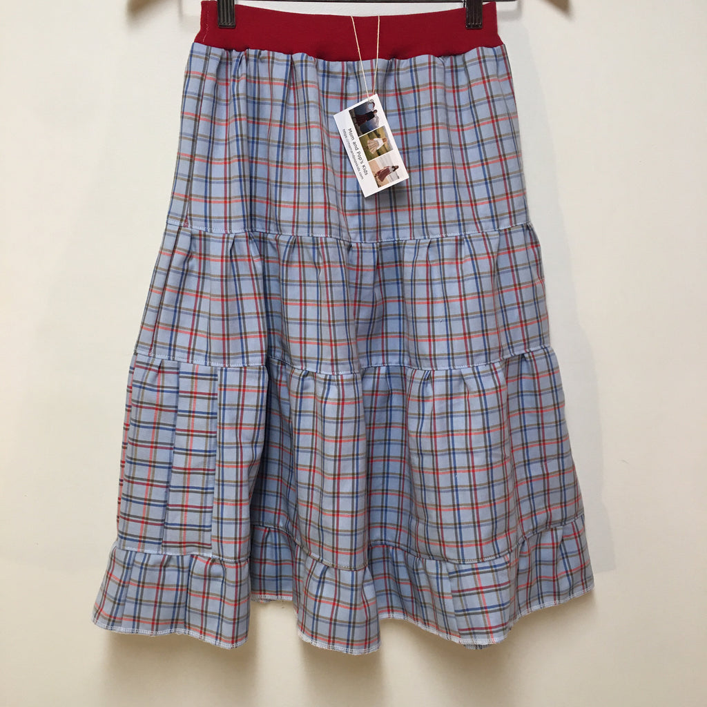 Midi Cotton Plaid Skirt (10-12)