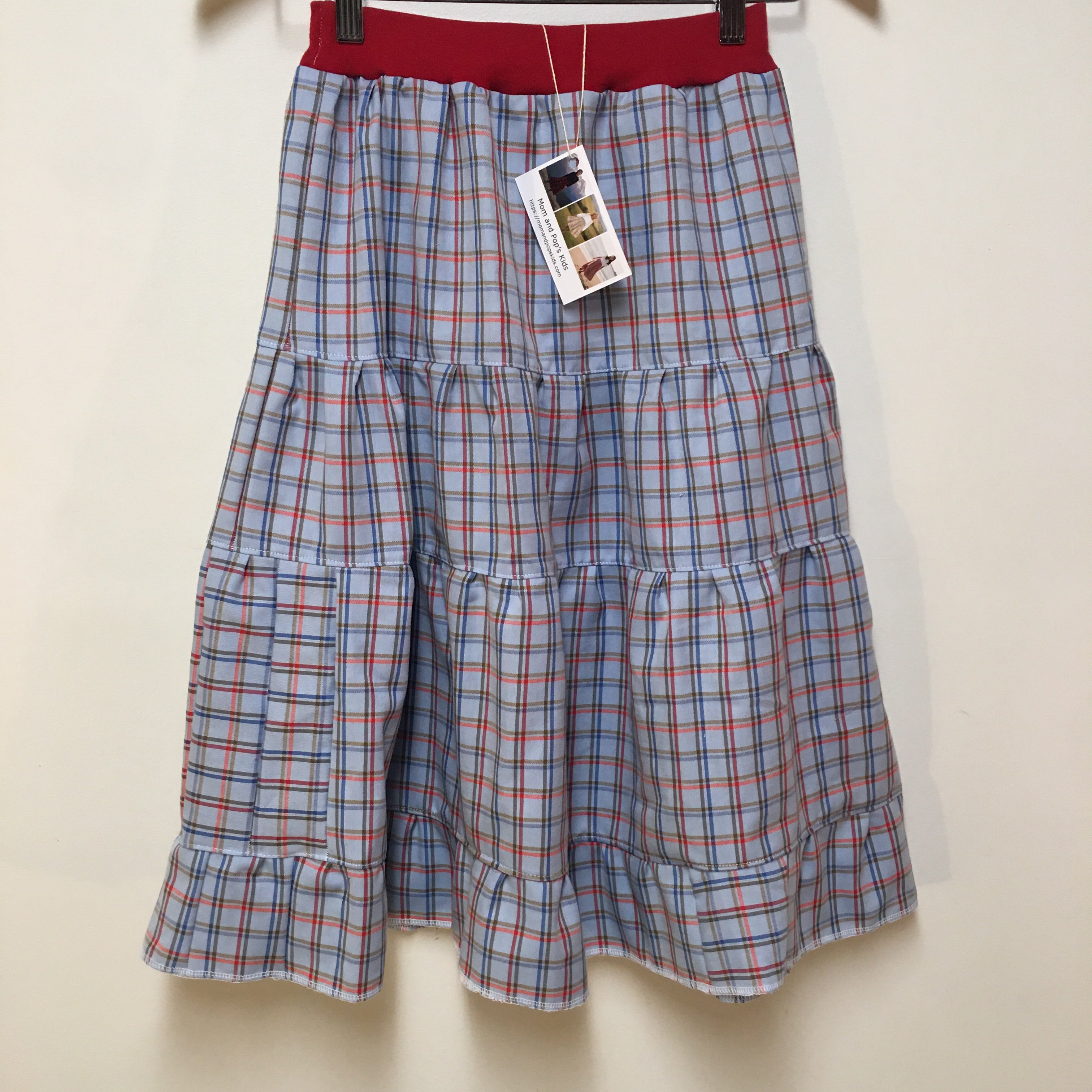 Midi Cotton Plaid Skirt (10-12)