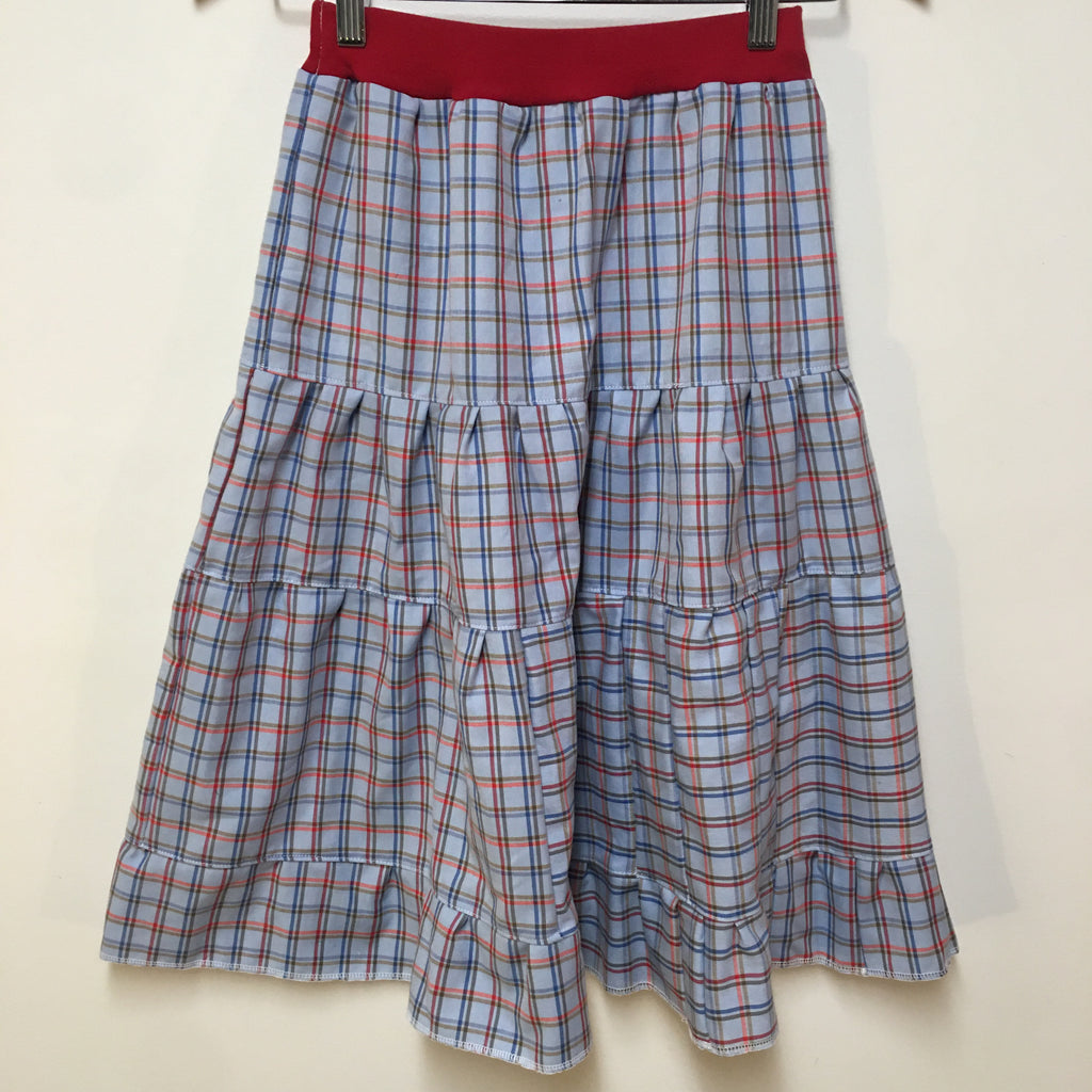 Midi Cotton Plaid Skirt (10-12)